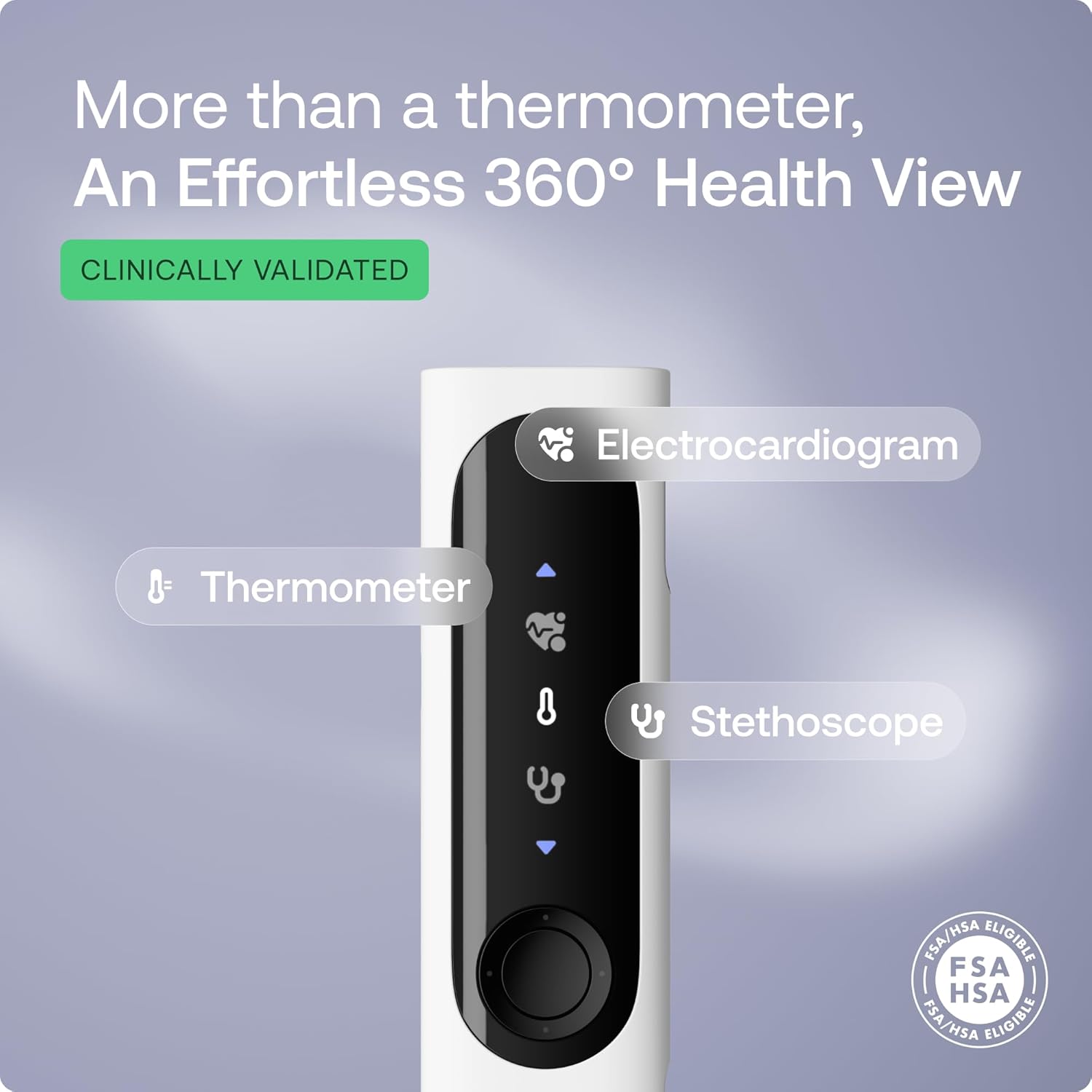 WITHINGS BeamO Kontaktloses digitales Smart-Thermometer, Fiebererkennung, 4-in-1-MultiScan, EKG, Pulsoximeter, digitales Stethoskop, für Kinder und Erwachsene, Mehrbenutzer, Familiengesundheit – Bild 2