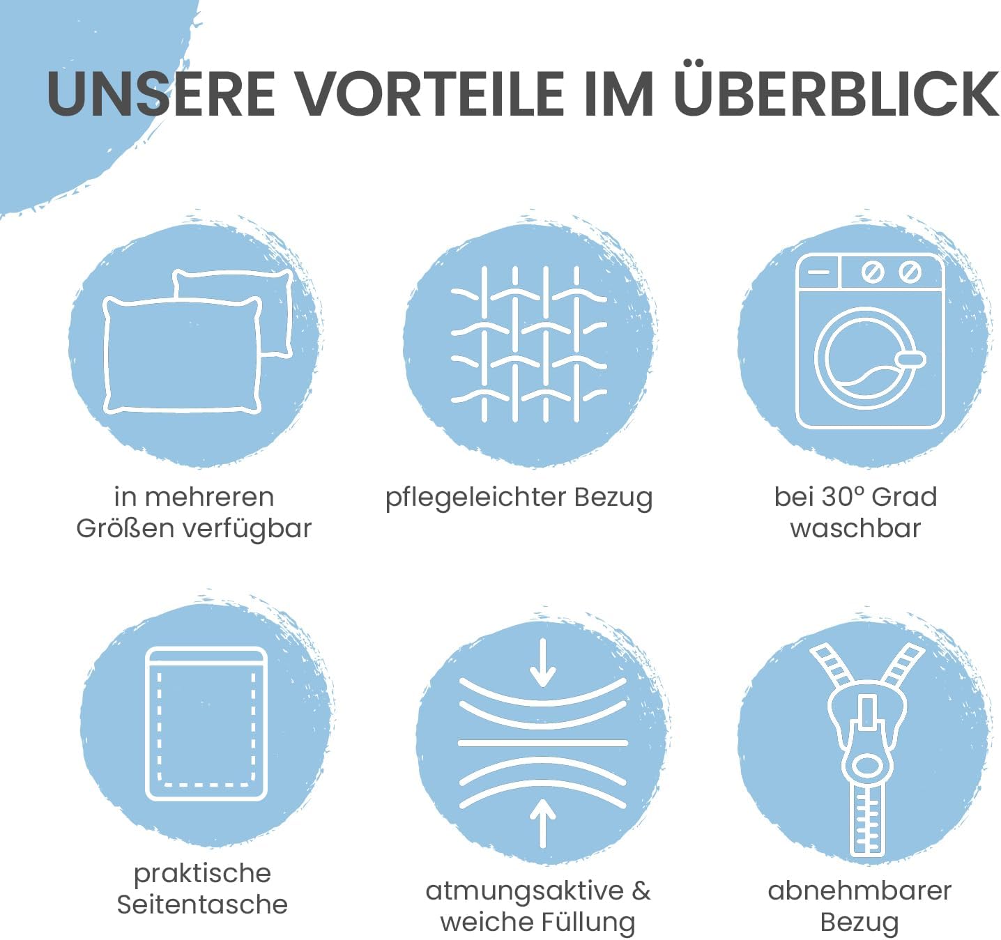 ELONEO Rückenkissen, 180 cm breit, Keilkissen, für Bett und Sofa, dreieckig, Lesekissen, abnehmbarer und waschbarer Bezug, praktische Seitentasche – Bild 8