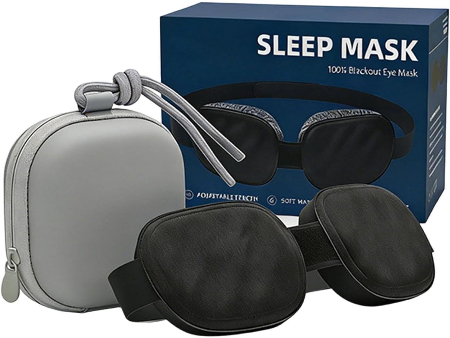 Schlafmaske, Augenschutz, waschbar und bequem – Schlafmaske gegen Licht für die Augen, für Schlafzimmer Wohnung Reise Schlafsaal lange Reisen Männer Erwachsene ältere Menschen, F