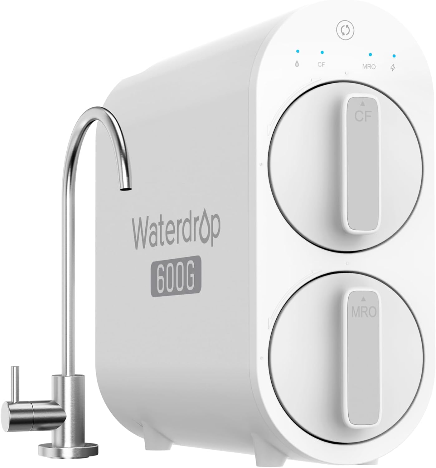 Waterdrop G2P600 Umkehrosmose-Wasserfiltersystem, 8000 Liter, 2:1 reines Wasser, ohne Tank, Entkalkungssystem, RO-System unter der Spüle