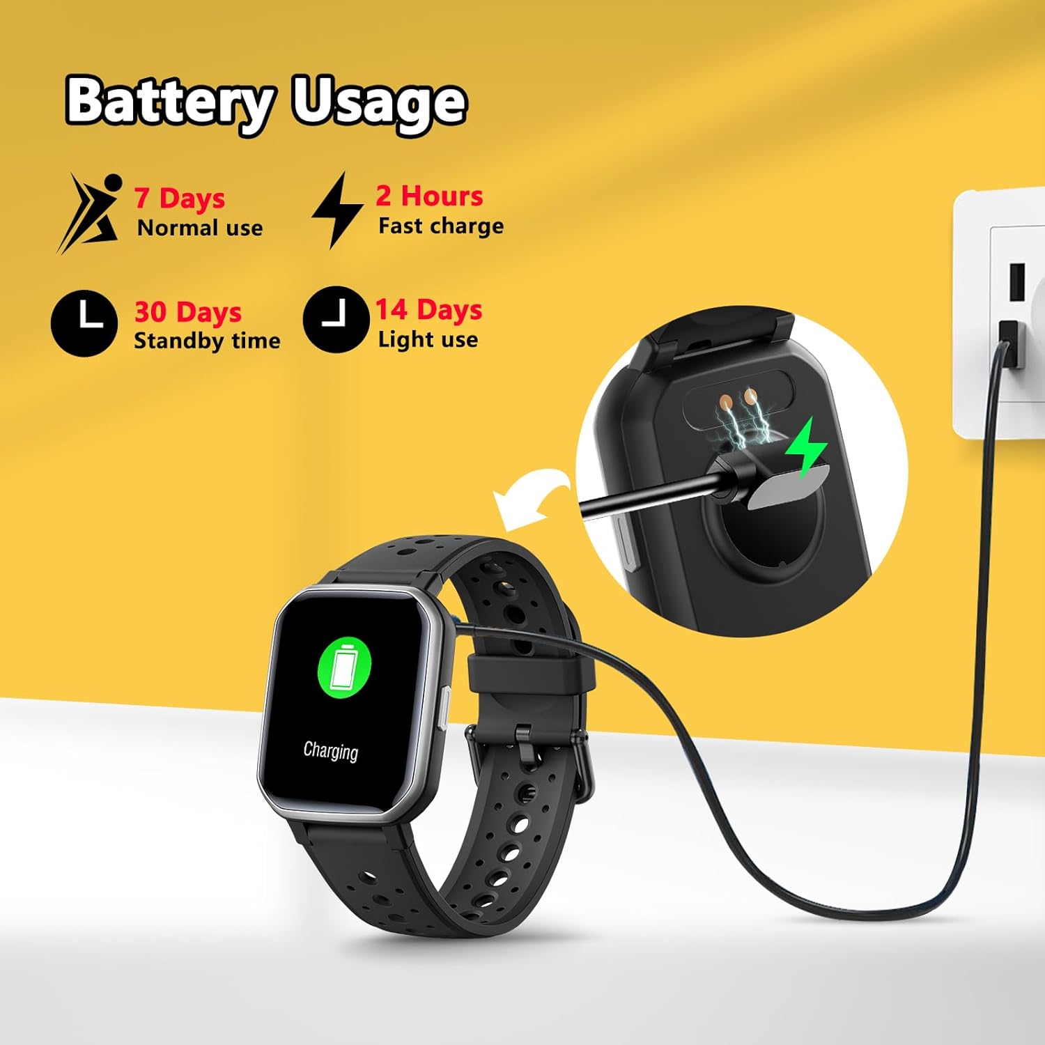 JOYELE Kinder-Smartwatch für Jungen und Mädchen, Fitness-Aktivitäts-Tracker-Uhr, IP68 wasserdicht, 19 Sportmodi, Herzfrequenz-Schlafmonitor, Schrittzähler, Kindergeschenke für Teenager – Bild 7
