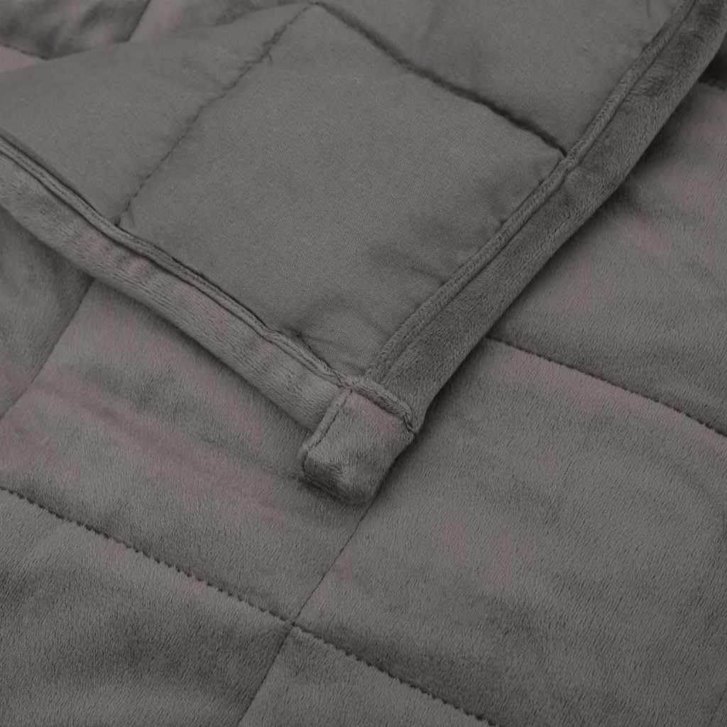 Gewichtsdecke aus gebürstetem Polyester mit Glasperlenfüllung, wärmend, kuschelig weich, Gewichtsdecke, Winterdecke, für Schlafzimmer, Sofa, grau, 150 x 200 cm, 7 kg – Bild 5