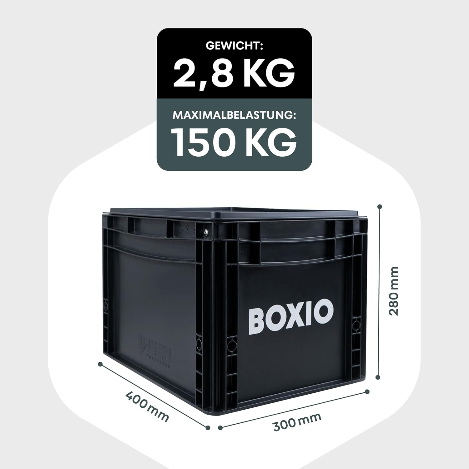 BOXIO – Toilette, mobile Trenntoilette, kompakt, Camping-Toilette, 40 x 30 x 28 cm, Toilette für Reisen, Reise, Boot, Garten, schwarz – Bild 5