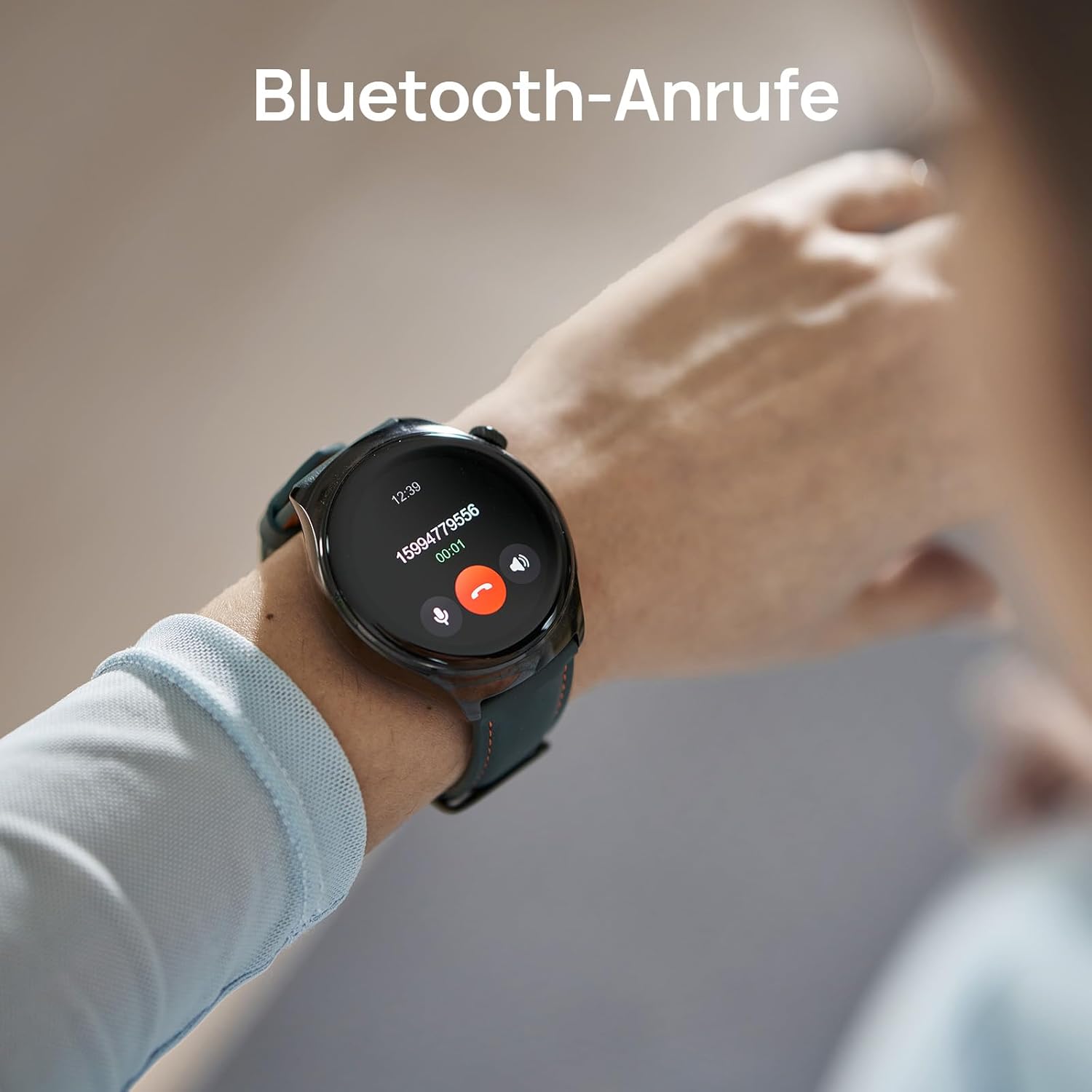 Mibro Lite3 Pro Smartwatch GPS Herren Damen rund 45 mm, AMOLED 1,32 Zoll Fitness-Tracker, 5ATM wasserdicht, Herzfrequenz Schlaf SpO2 VO2 Max, Bluetooth-Anrufe, 15 Tage lange Akkulaufzeit (Dunkelgrün) – Bild 3