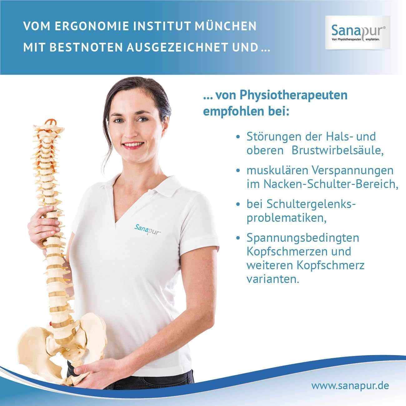 Sanapur Original Kissen 4.0 – Version MED – Orthopädisches Seitenschläferkissen, hergestellt in Deutschland mit Viscoschaum/Weichschaum – Bild 6