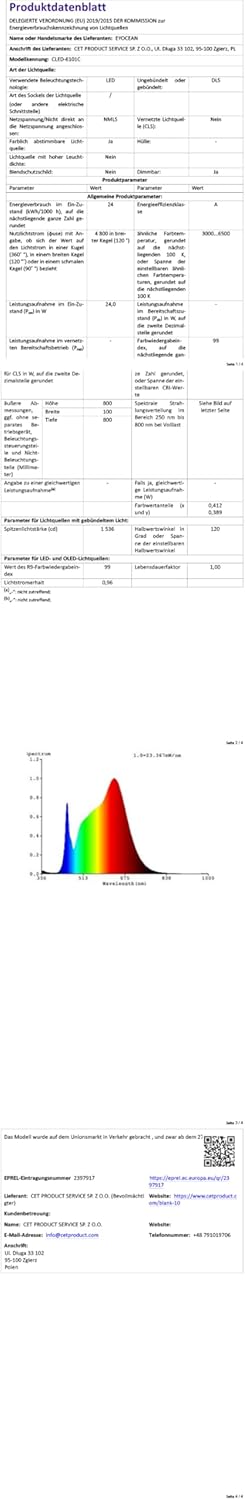 EYOCEAN Schreibtischlampe, Schreibtischlampe mit 3 Lichtquellen, 24W 100cm Tageslichtlampe Schreibtisch mit Fernbedienung, Dimmbare Monitorlampe, Schwanenhals Bürotischlampe – Bild 10