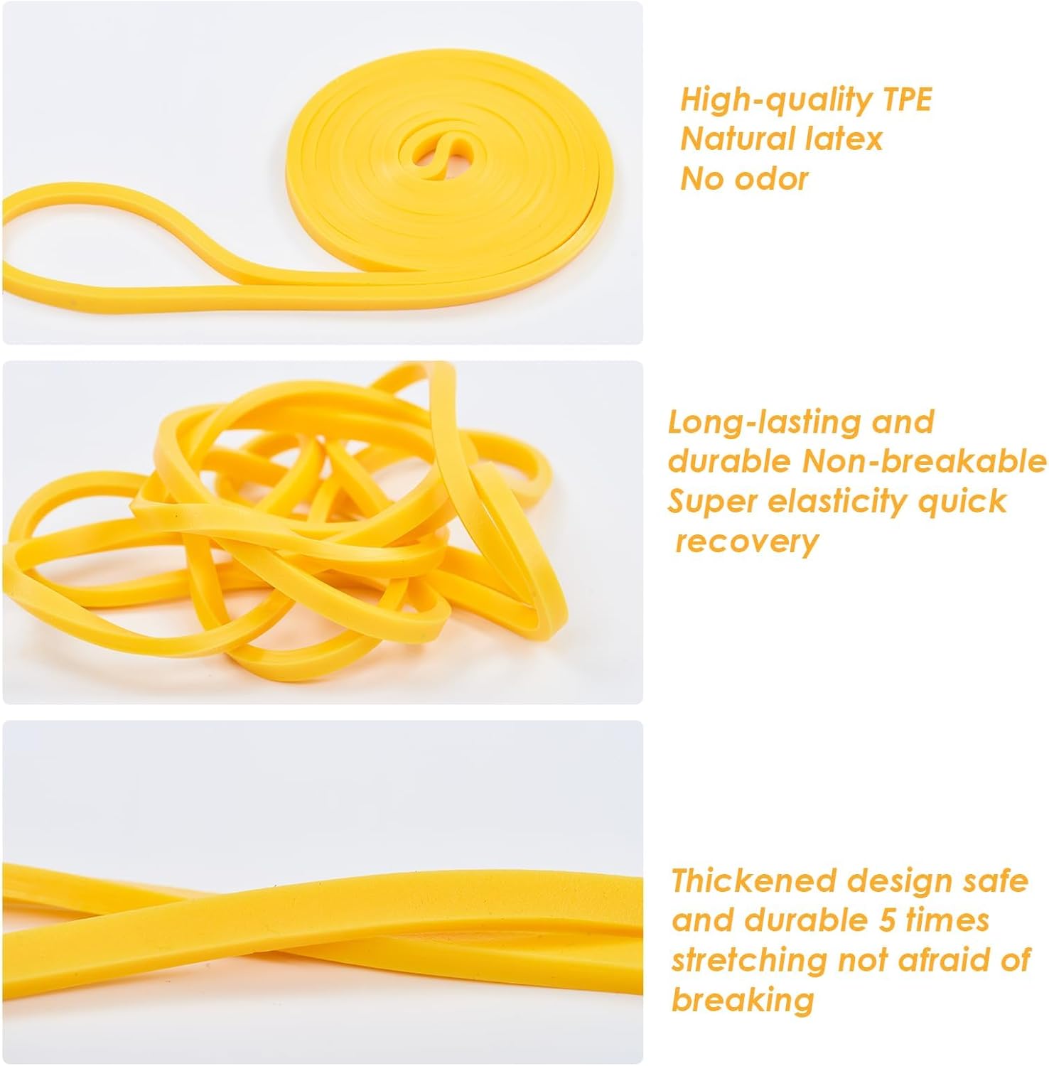 2 Stücke Widerstandsband, 5-35lb 100% Latex Widerstandsband, Einzelpack Gymnastikband, Widerstandsband, Krafttraining, Fitnessband, Gummiband Sport für Reha-Übungen, Yoga, Pilates, Krafttraining – Bild 3