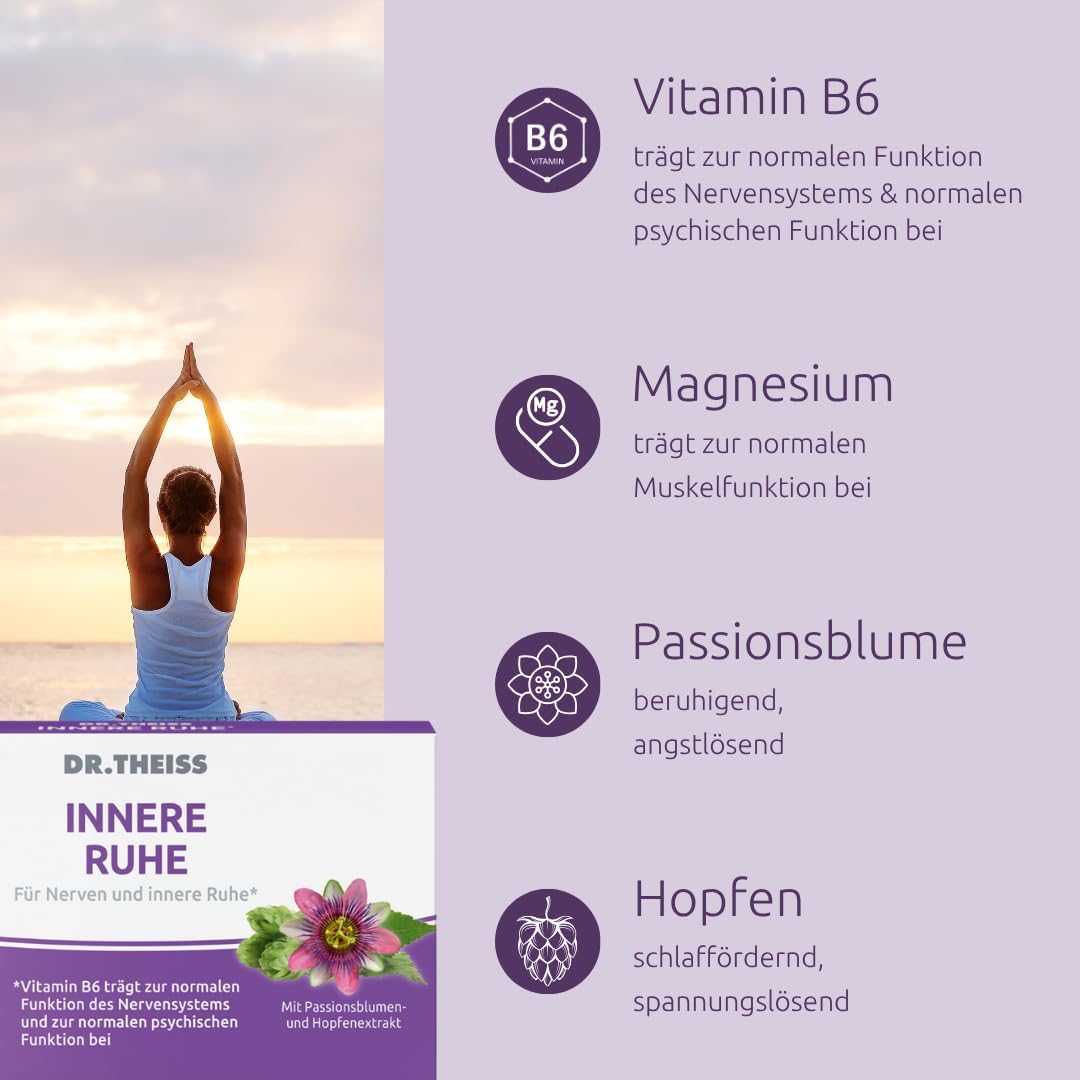 Dr. Theiss Innere Ruhe – bei Stress und Hektik – bei nervöser Unruhe – ohne Gewöhnungseffekt – 30 Tabletten – Bild 4