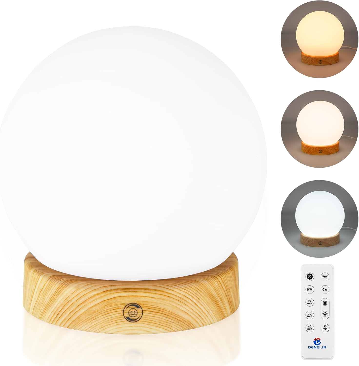 Tageslichtlampe, Simulation von Tageslicht, flimmer- und UV-freie LED-Technologie, Tageslichtlampe mit Fernbedienung, 3 Farbtemperaturen, Dimmer und Timer