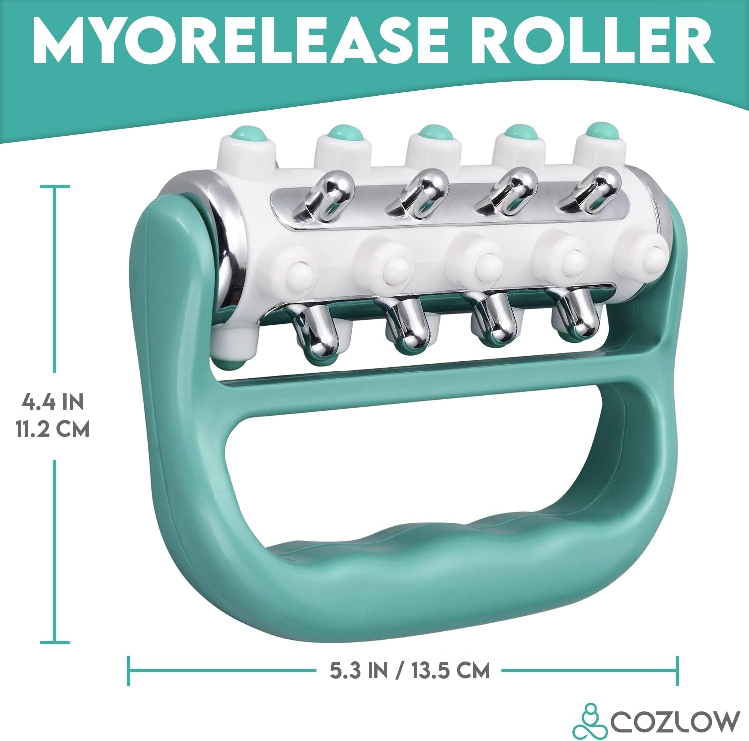 MyoRelease Lymphdrainage-Massagegerät + Narbengewebe-Massagegerät für Bauch, Oberschenkel, Rücken und Gesäß – Hilft, das Auftreten von Cellulite zu reduzieren – Grün – von Cozlow – Bild 7