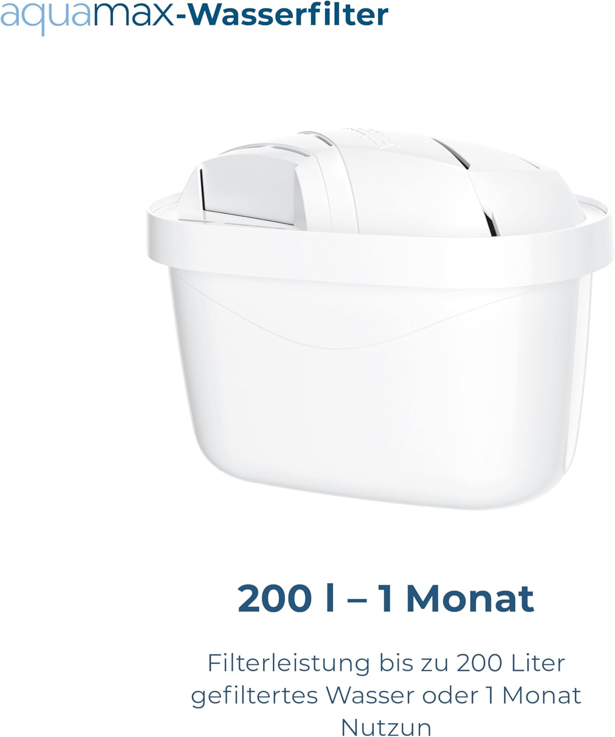 Wessper Wasserfilterkanne mit LED-Anzeige, 2 Liter, Glaskaraffe, kompakte Wasserkanne mit 2er-Kartuschen-Set, Aktivkohlefilter, BPA-frei, schwarz – Bild 6