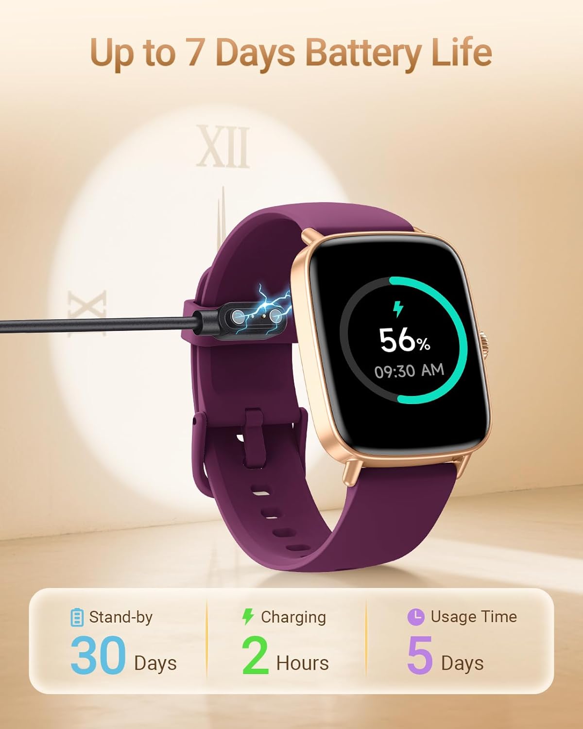 Smartwatch Damen Herren mit Telefonfunktion, 1,85 Zoll Fitnessuhr Smartwatch, 100+ Sportmodi, Fitnesstracker mit Herzfrequenz/SpO2/Schlafmonitor, Schrittzähler, IP68 wasserdichte Sportuhr für iOS Android – Bild 8