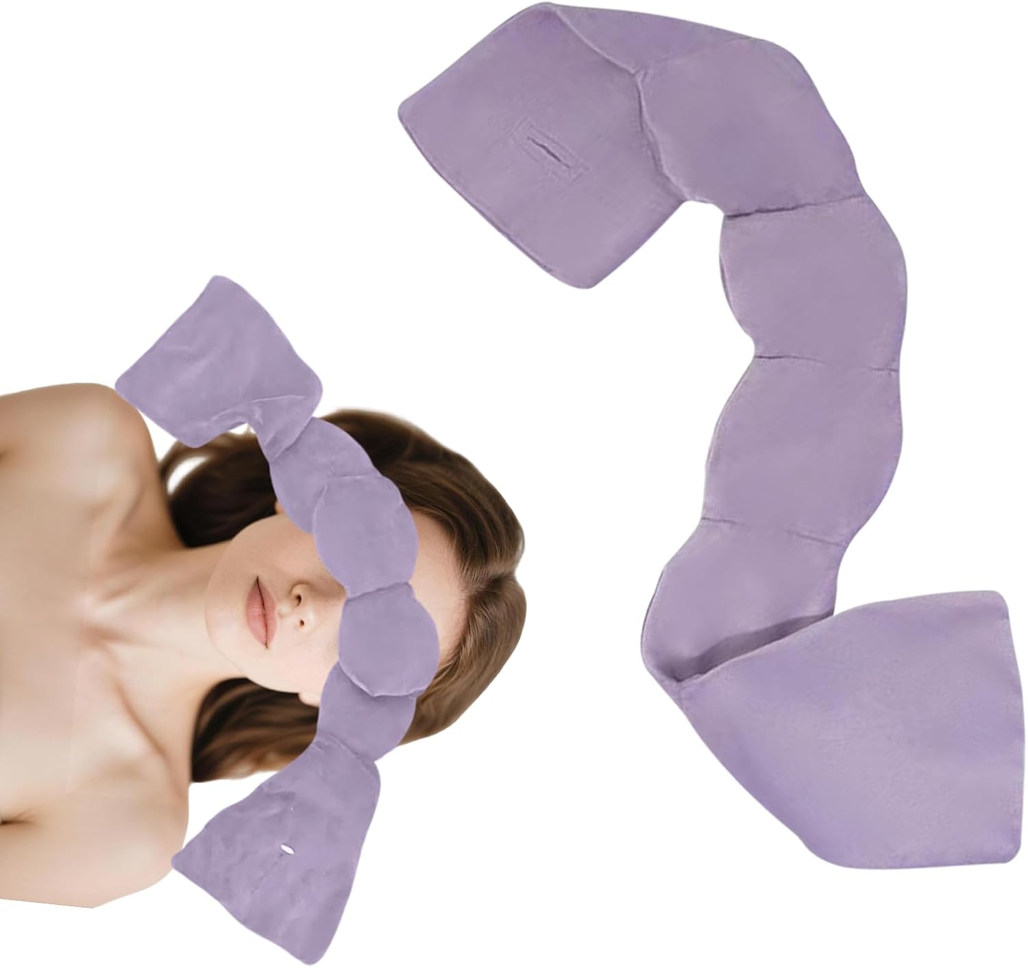 Tiefruhe-Schlafmaske, Gewicht, bequeme Entspannung, Augenmaske, Schlafmaske, 270 g, mit Schwerkraftperlenfüllung zum Schlafen