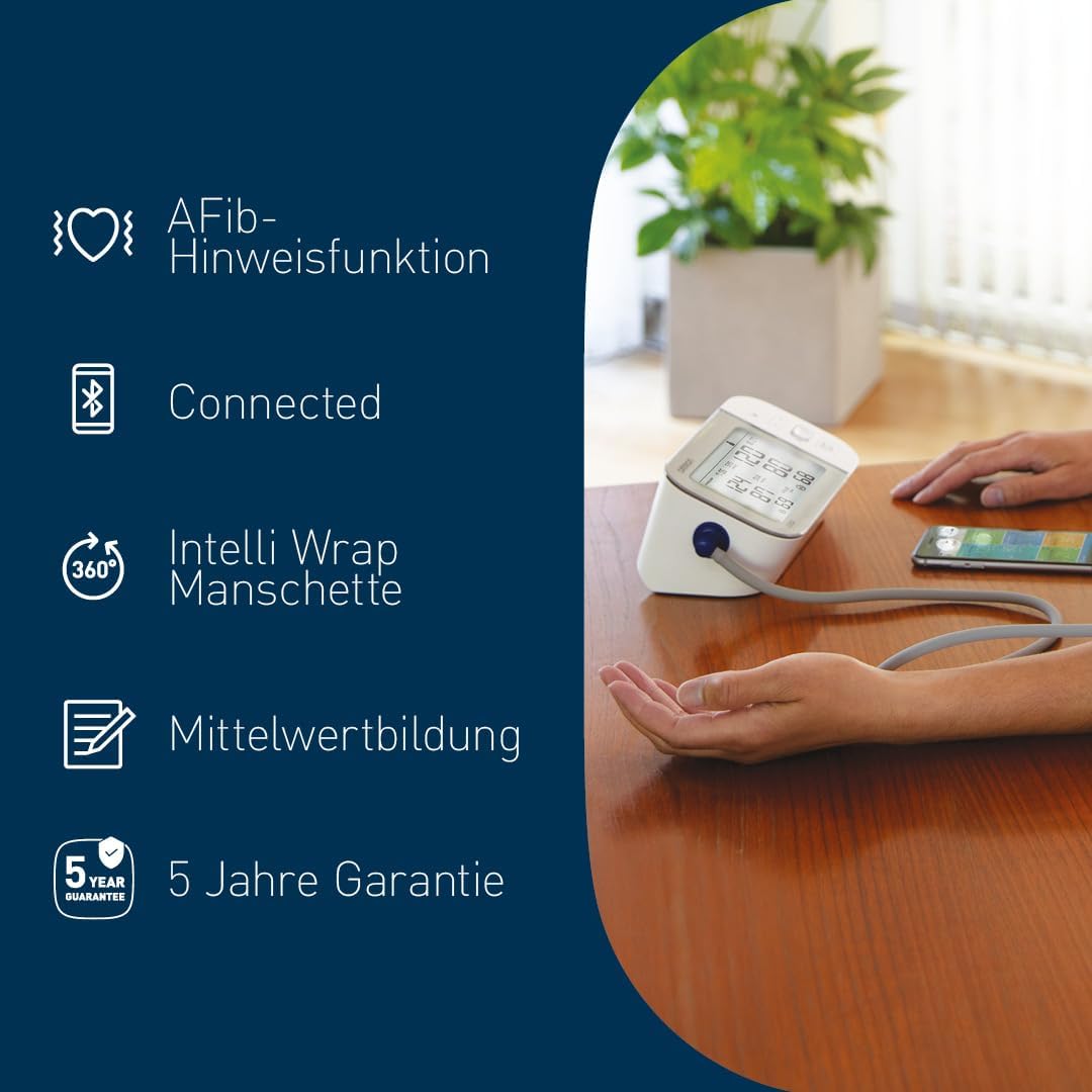 Omron X7 Smart Oberarm-Blutdruckmessgerät mit Bluetooth und Intelli-Wickelmanschette, zeigt mögliches Vorhofflimmern (Afib) an – Bild 7