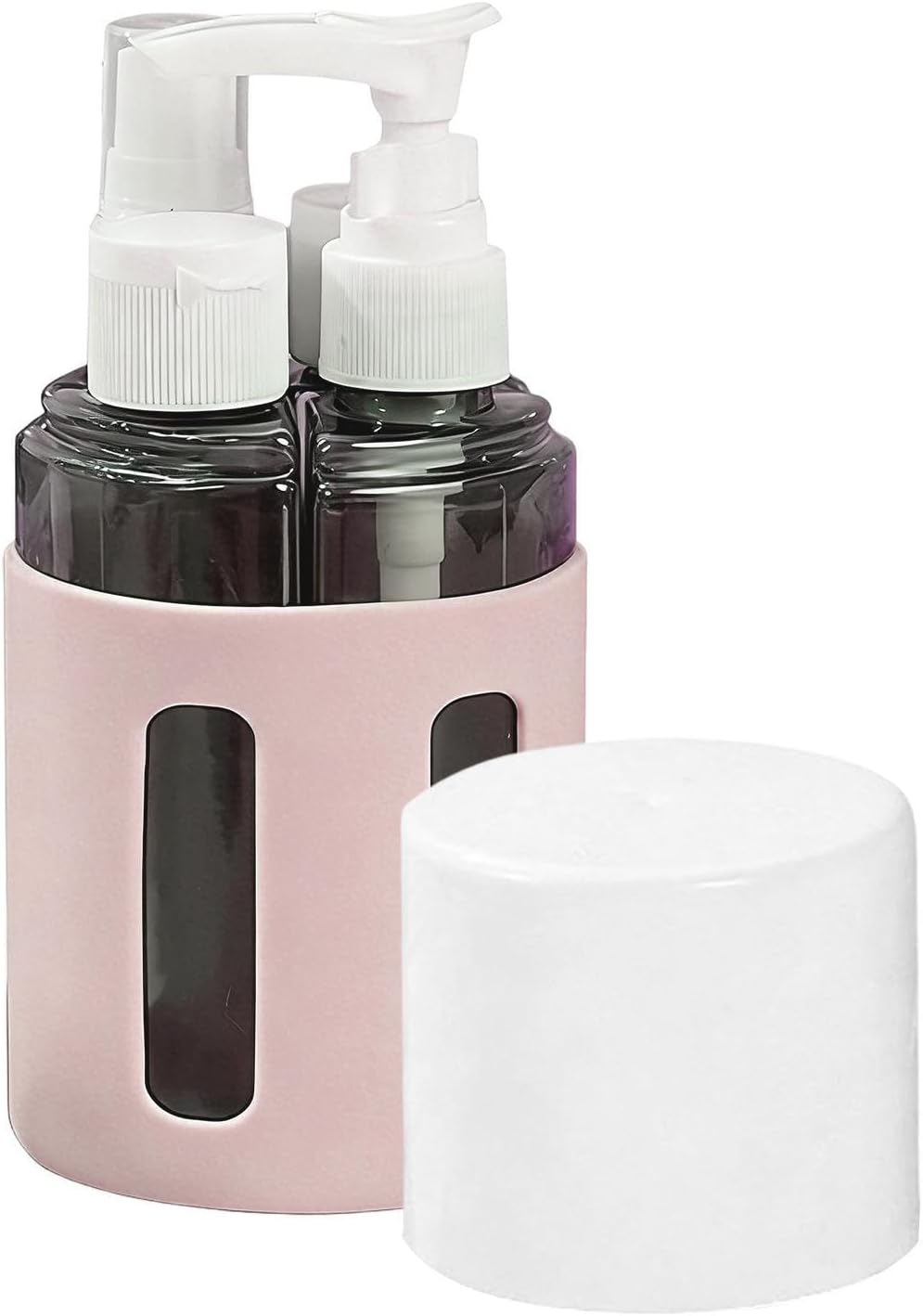 Reiseflaschen für Toilettenartikel, 4-in-1, tragbar, wiederaufladbar, mit Zerstäuber, nachfüllbare Flaschen für persönliche Hygieneprodukte, für Camping, Outdoor, Reisen, Urlaub – Bild 7
