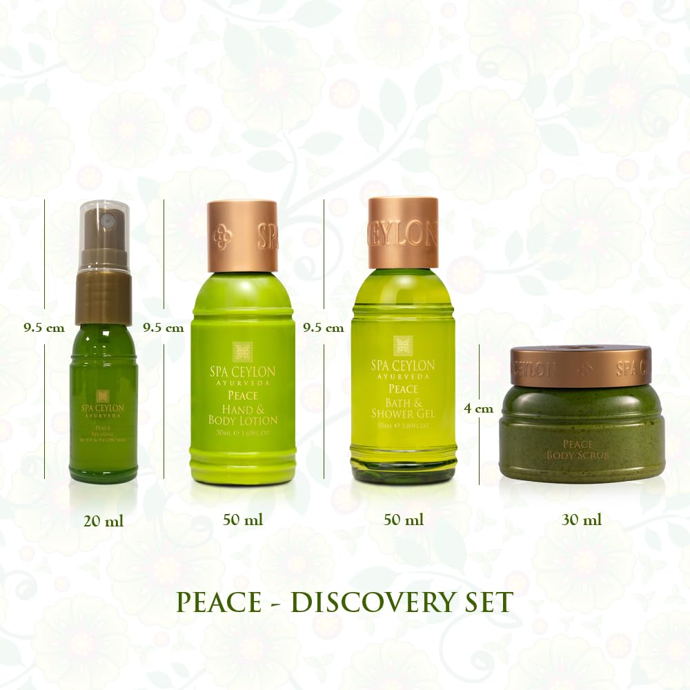 SPA CEYLON Peace Discovery Set – Ayurveda-Set mit Körperpflege & Aromatherapie, Geschenkset mit Nebel, Balsam, Duschgel & Körpercreme, wohltuend & vegan, ideal zum Kennenlernen – Bild 4