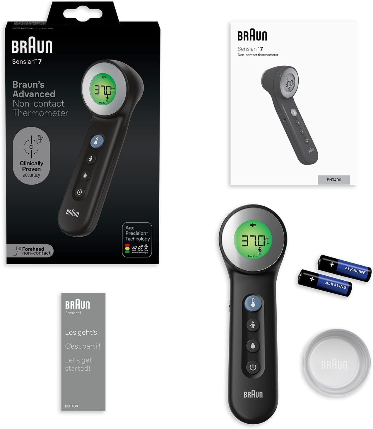 Braun Sensian 7 Kontaktloses Stirnthermometer, Age Precision-Technologie, 3-in-1, farbcodierte Digitalanzeige, geeignet für Babys und Kinder, die Marke Nr. 1 bei Ärzten (1), BNT400 – Bild 6