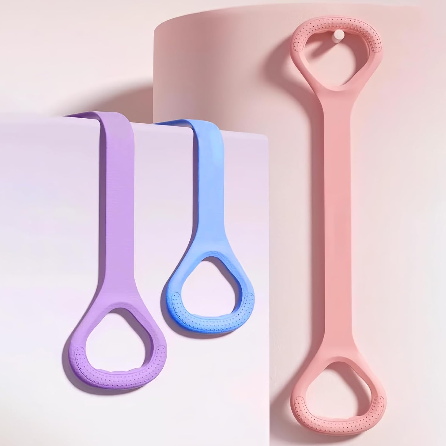 3 Stück Grip Elastic Zugseile, 45 cm Pilates Squat Chest Expander, Muskeltraining Extender, Figur 8 Widerstandsbänder, Übungsbänder Pilates Stretchbänder für Finesstraining Gymnastik Yoga Pilates – Bild 7