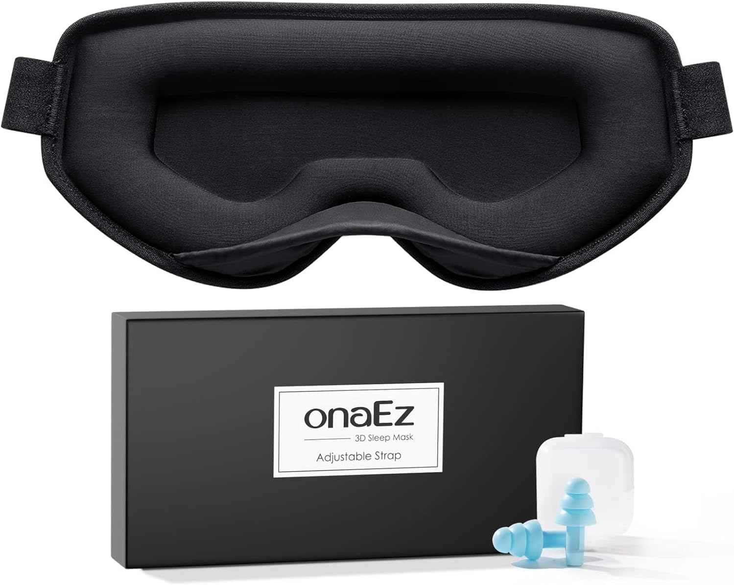Schlafmaske für Männer und Frauen, 2026 verbesserte leichte 3D-Schlafmaske, wiegt nur 30 g, weiches Eisseidengewebe, vollständig lichtblockierende Augenmaske mit Kopfhörern für Reisen, Nickerchen (schwarz)