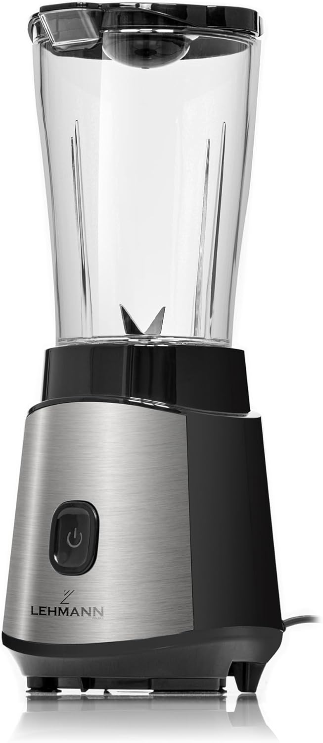 LEHMANN Standmixer 1200 W, Mixer Smoothie Maker To Go 1 L, Lieferung mit 2 Smoothie-Flaschen – 570 ml und 400 ml, leicht zu reinigen, 4-Klingen-System, Mini-Mixer für Säfte, Shake und Protein-Shake – Bild 7