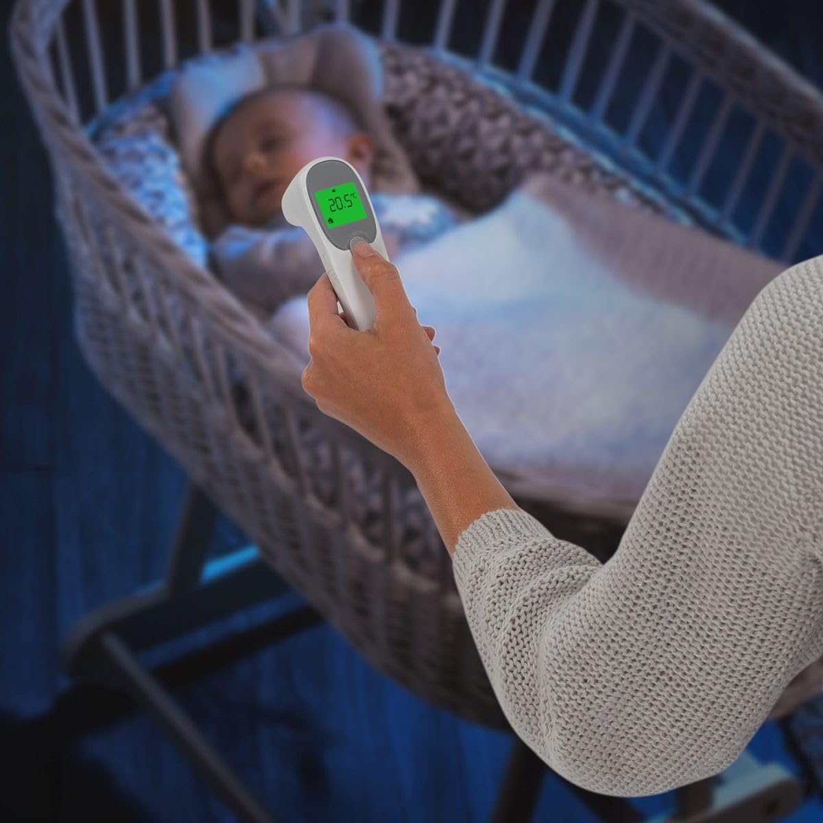 reer Color SkinTemp 3-in-1 kontaktloses Infrarot-Fieberthermometer zur genauen Messung an der Stirn, ideal für Babys und Kinder – Bild 6