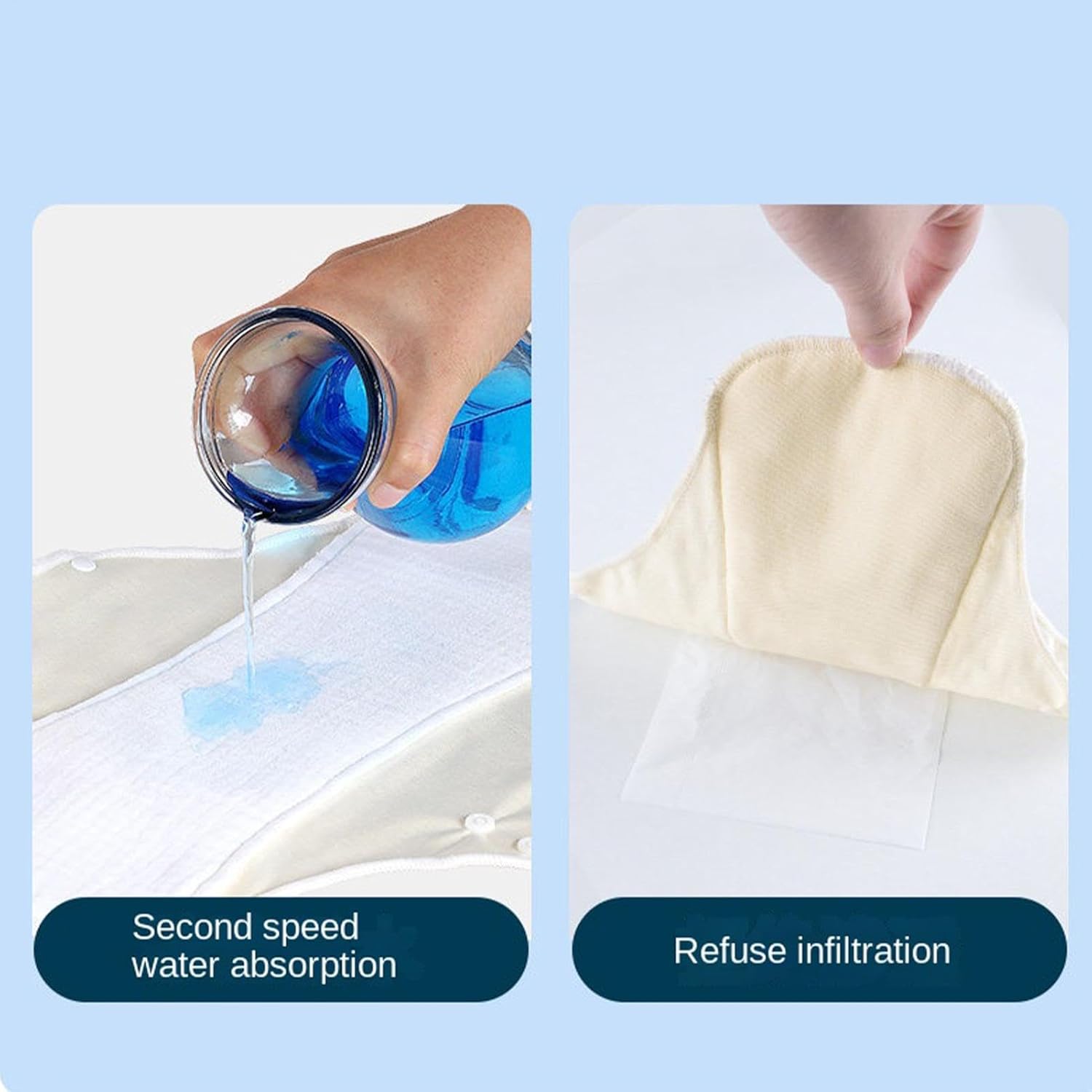 Strapazierfähige Menstruationseinlage aus Stoff, weiche, atmungsaktive Damenbinde, auslaufsicheres Design mit mehrschichtigem Saugkern, hochwertiges Baumwollmaterial, bequeme Passform, Hygieneprodukt für – Bild 5