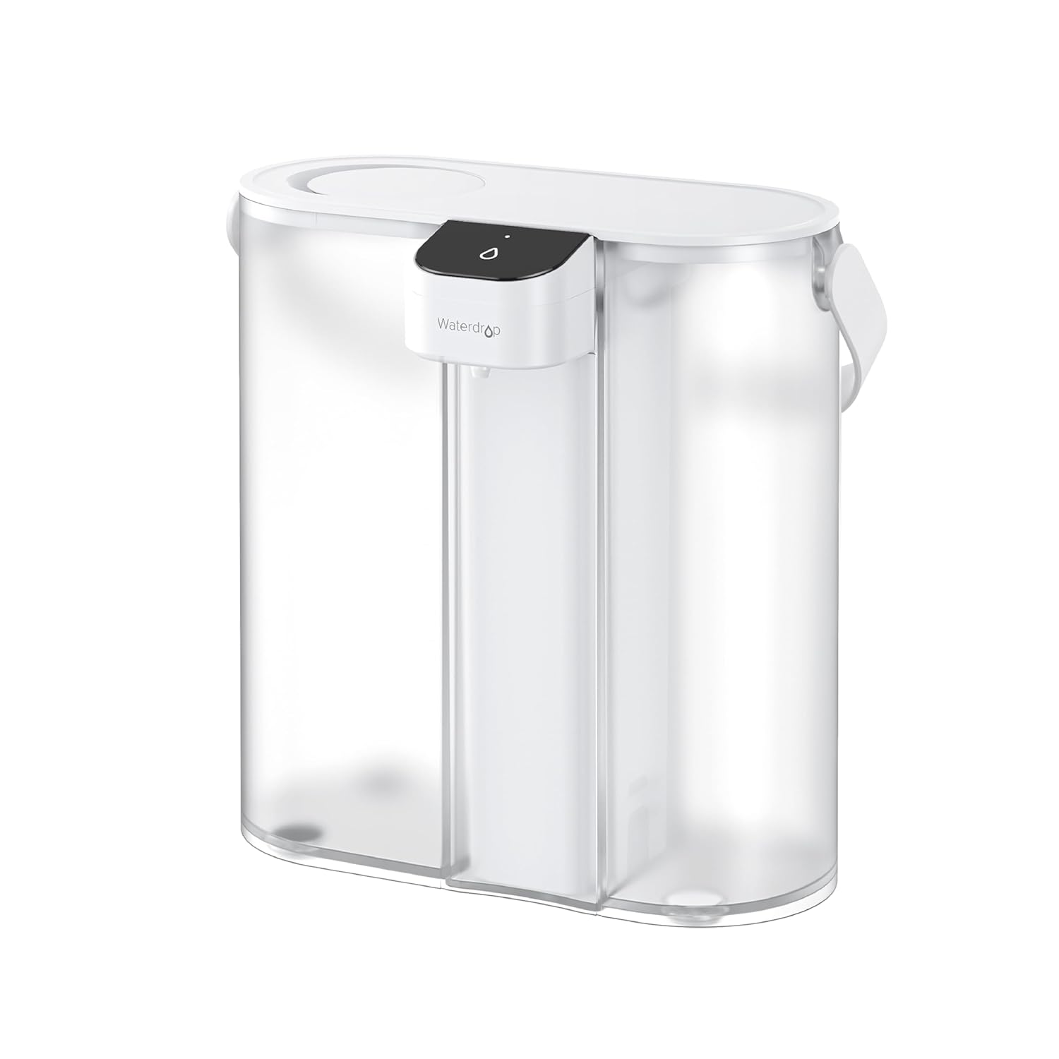 Waterdrop Elektrischer Wasserfilterkrug für Kühlschrank mit 3-Monats-Filter, Aufsatz-Wasserfiltersystem, reduziert Chlor, Blei, Quecksilber, PFAS, PFOA/PFOS-Reduzierung, 757 Liter, Weiß