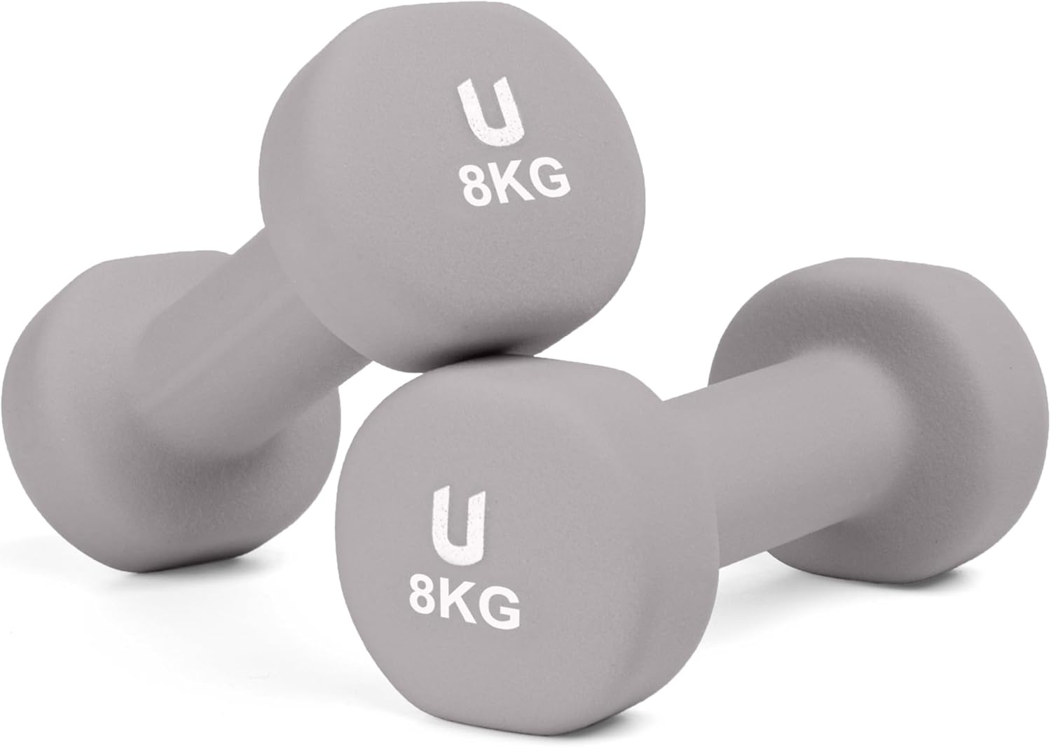 unycos - Neopren-Hanteln 【2er-Set, 1-10 kg】Hanteln, rutschfest für Damen und Herren, Anti-Roll-Design, Fitnessstudio, Krafttraining, Pilates, Gymnastik, Fitnessgeräte für Zuhause