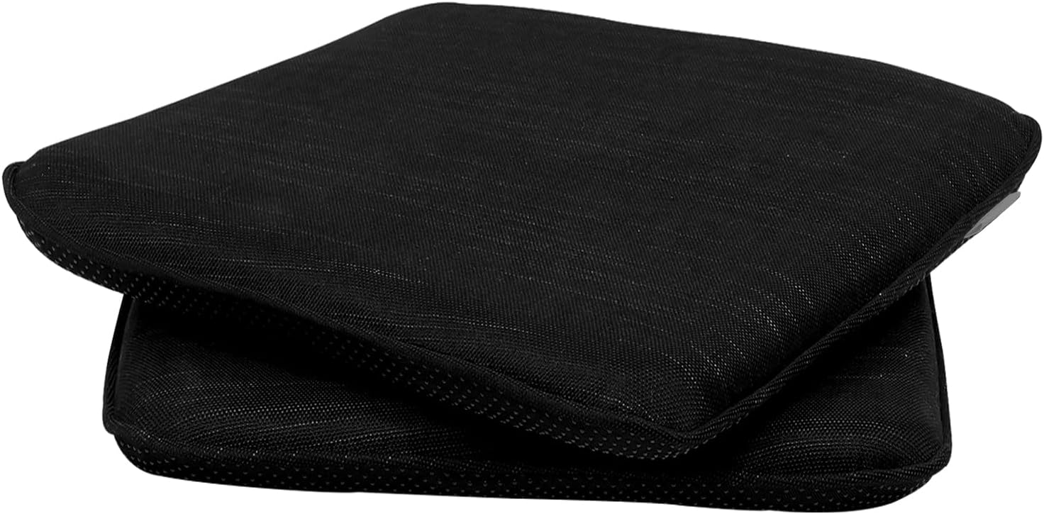 RACE LEAF 2er-Set 40,5 x 40,5 cm Memory-Schaum-Sitzkissen mit langsamer Rückfederung, Innen- und Haushaltssitzkissen, wasserdichte Oberfläche und rutschfeste Unterseite, Schwarz (Schwarz) – Bild 7