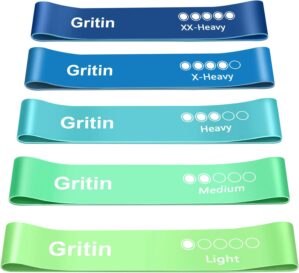 Gritin Fitnessbänder (5er Set) Wid...