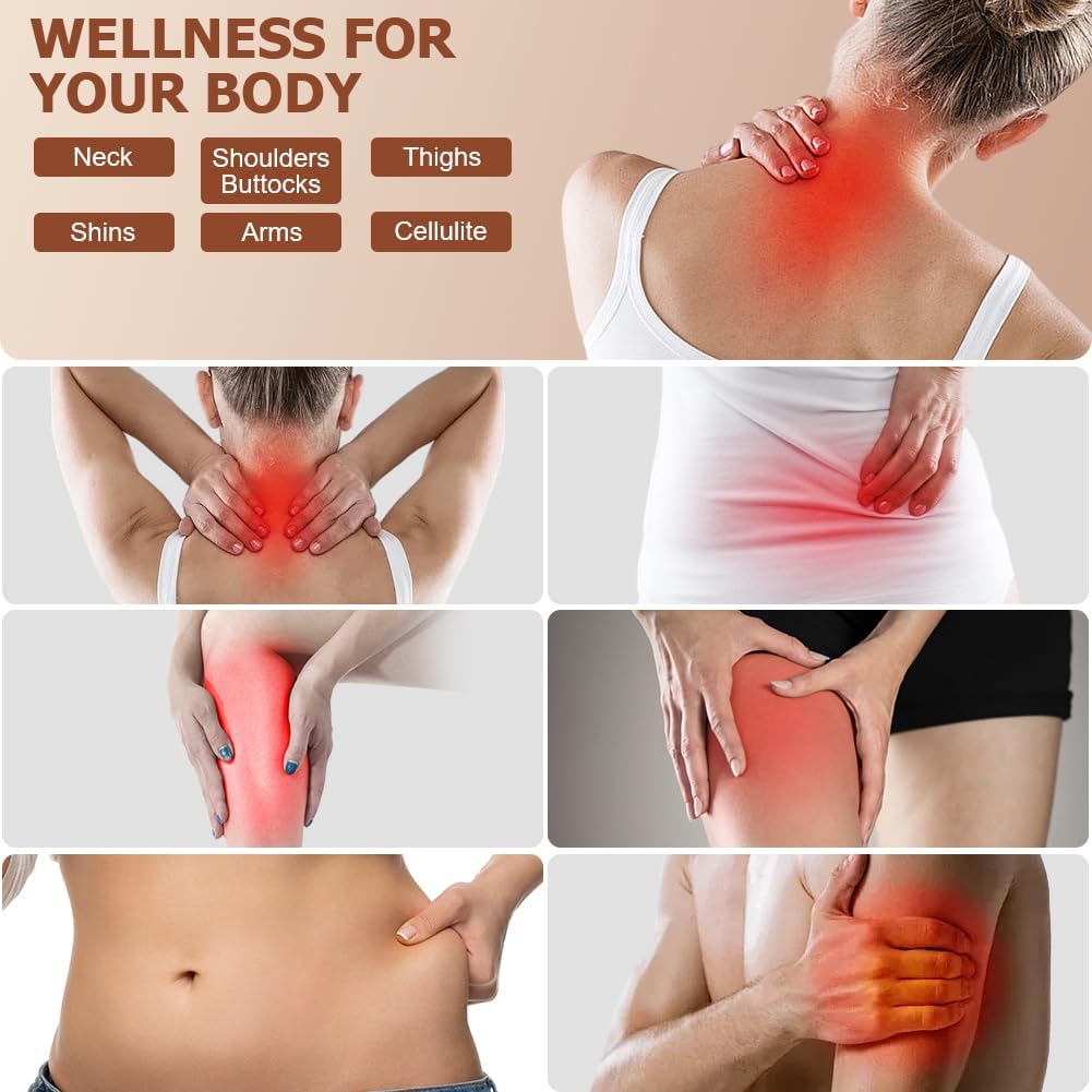 ACWOO Holz-Faszienrolle, 2 Stück Holz-Massagerolle, Anti-Cellulite-Massagegerät für Muskelentspannung, Körperformung, Gua-Sha-Massage – Bild 5