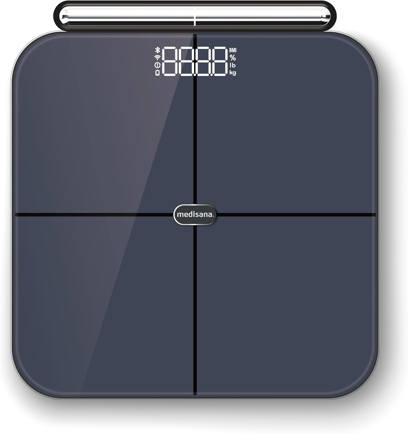 medisana BS 850 connect Körperanalysewaage mit Handsensoren, Körperwaage mit 8 Elektroden, Messung von Gewicht, Körperfett, Muskelmasse etc., Personenwaage smart mit App-Anbindung
