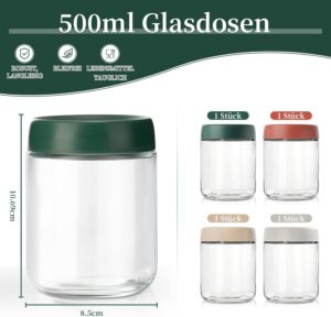 Set mit 4 Overnight-Oats-Gläsern m...