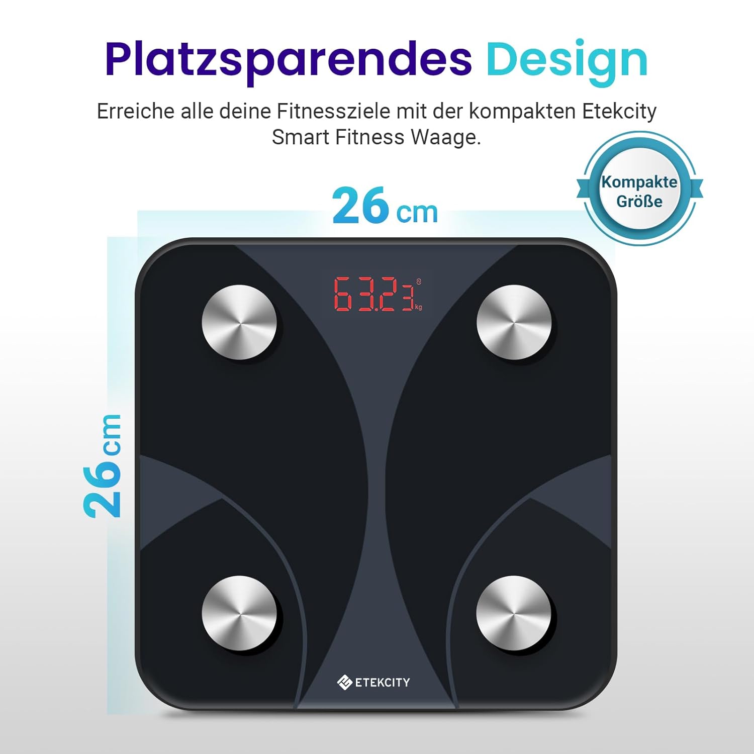 Etekcity Digitale Personenwaage mit Körperfett und Muskelmasse, 180 kg Körperfettwaage, Fitnesswaage, 13 Körperwerte, Körperfett, BMI, Muskelmasse, Protein, BMR, Schwarz – Bild 6