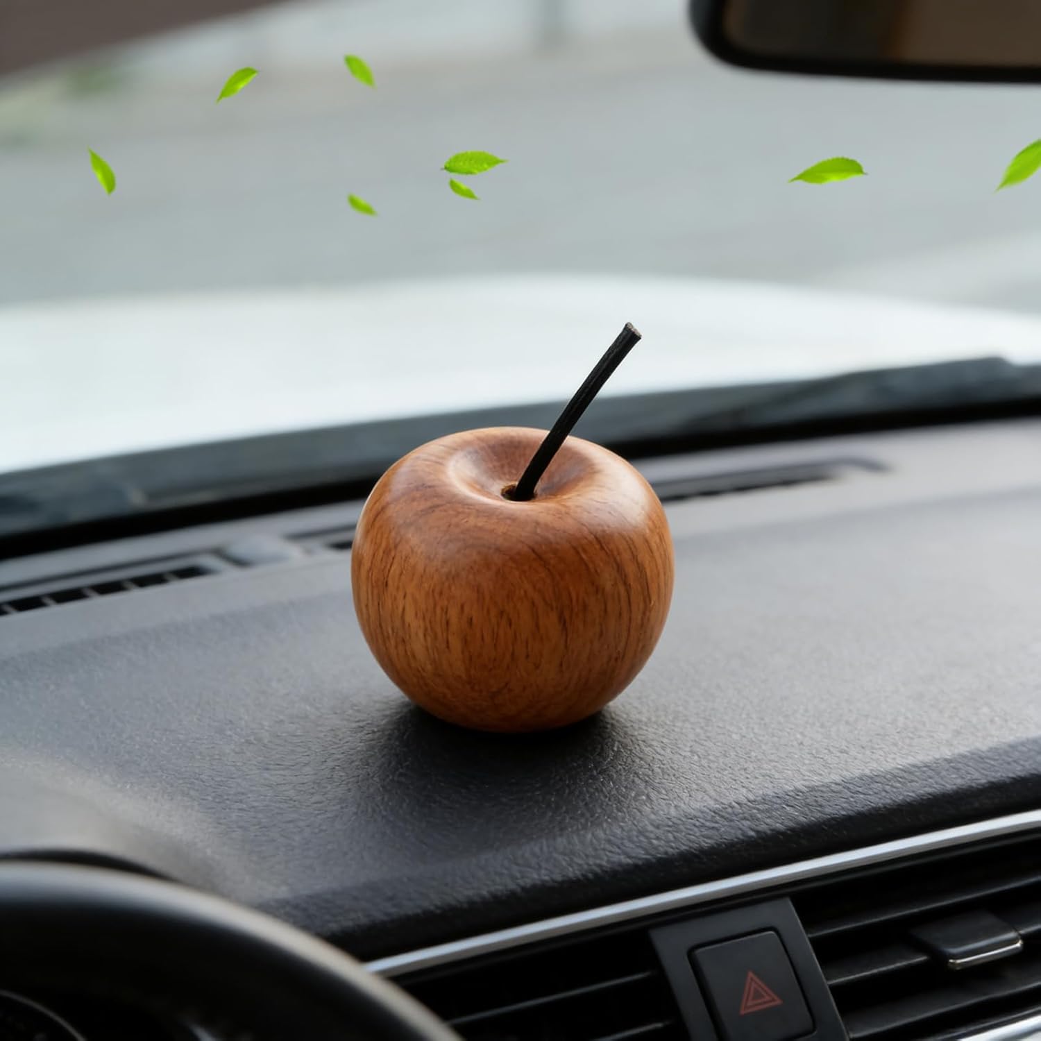 Diffusorkugel für ätherische Öle aus Naturholz, handgefertigte Aromatherapie-Dekoration aus massivem Holz für Zuhause, Büro und Auto, 48 x 35 mm, 5 Stück (Ahornapfel) – Bild 3