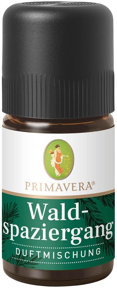 PRIMAVERA Duftmischung Waldspaziergang 5 ml – Riesentanne, Fichtennadeln und Vetiver – Aromaöl, Duftöl, ätherische Öl-Aromatherapie – belebend, revitalisierend – vegan