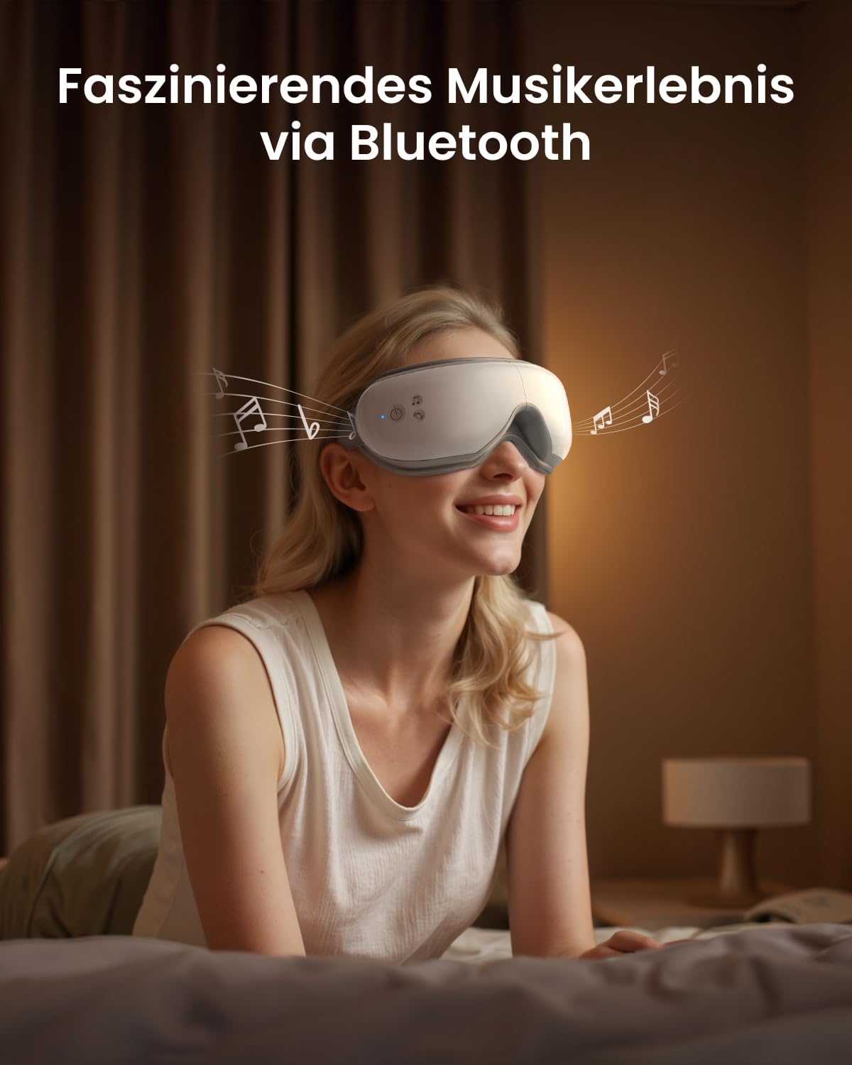RENPHO Eyeris 1-Augenmassagegerät mit Fernbedienung, Wärme, Vibration und Bluetooth Musik, Wiederaufladbare Augenmaske zur Linderung von Augenschmerzen, Trockene Augen, Geschenke für Frauen & Männer – Bild 6