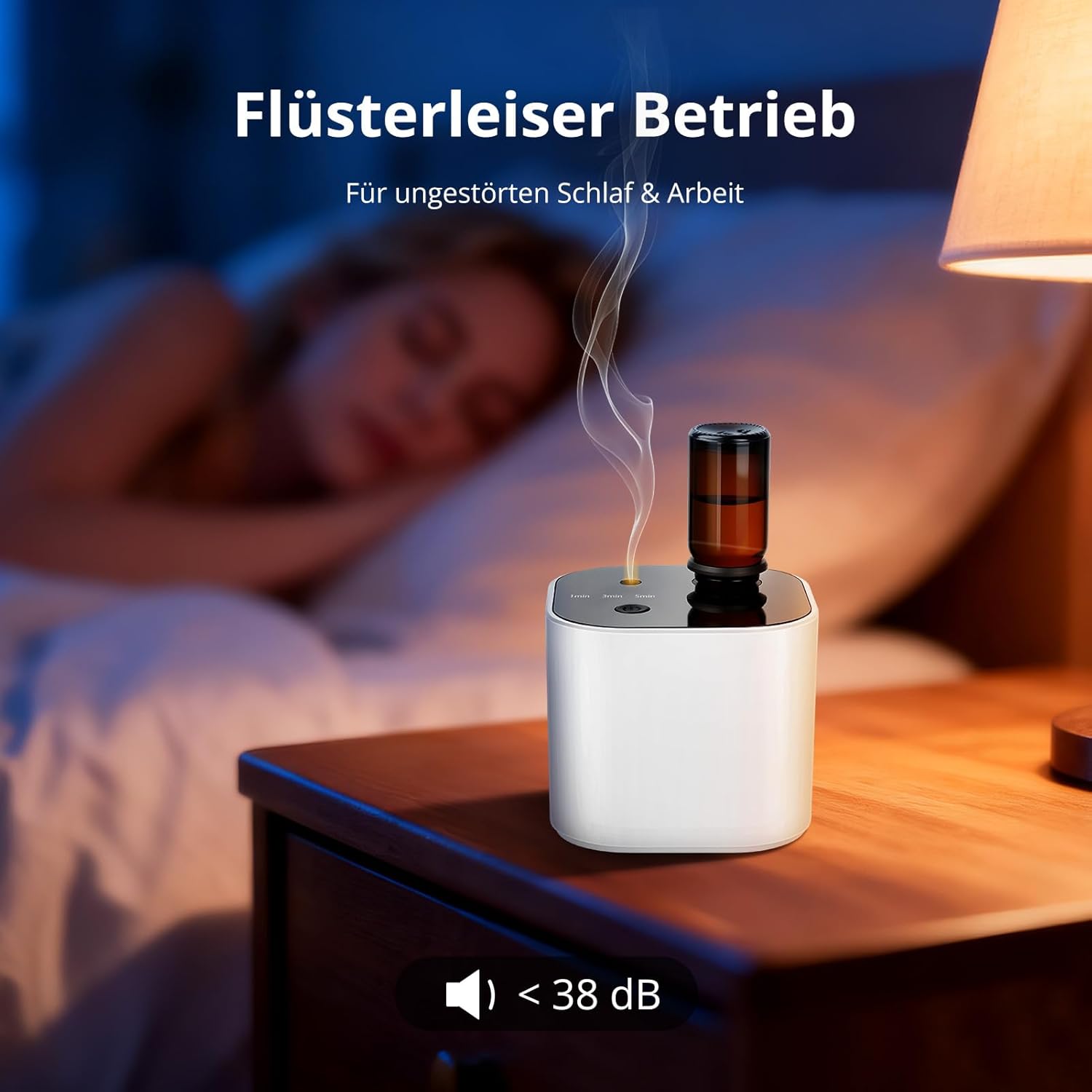 Kabelloser wasserloser Diffusor für ätherische Öle – Aromatherapie-Diffusor mit 10 ml weißem Teeöl und 3 Sprühmodi, leiser Ultraschall-Kaltluft, 2000-mAh-Akku und USB-C für Zuhause, Büro, Auto, Yoga (weiß) – Bild 6