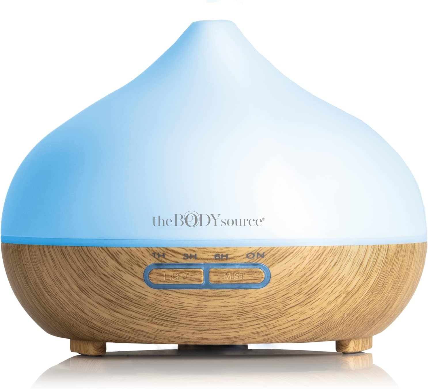 The Body Source 300 ml Ultraschall-Aroma-Diffusor – Luftbefeuchter mit 7-Farben-LED-Licht und Timer – Elektrischer Ölbrenner für ätherische Öle – Aromatherapie für Zuhause, Büro, Spa