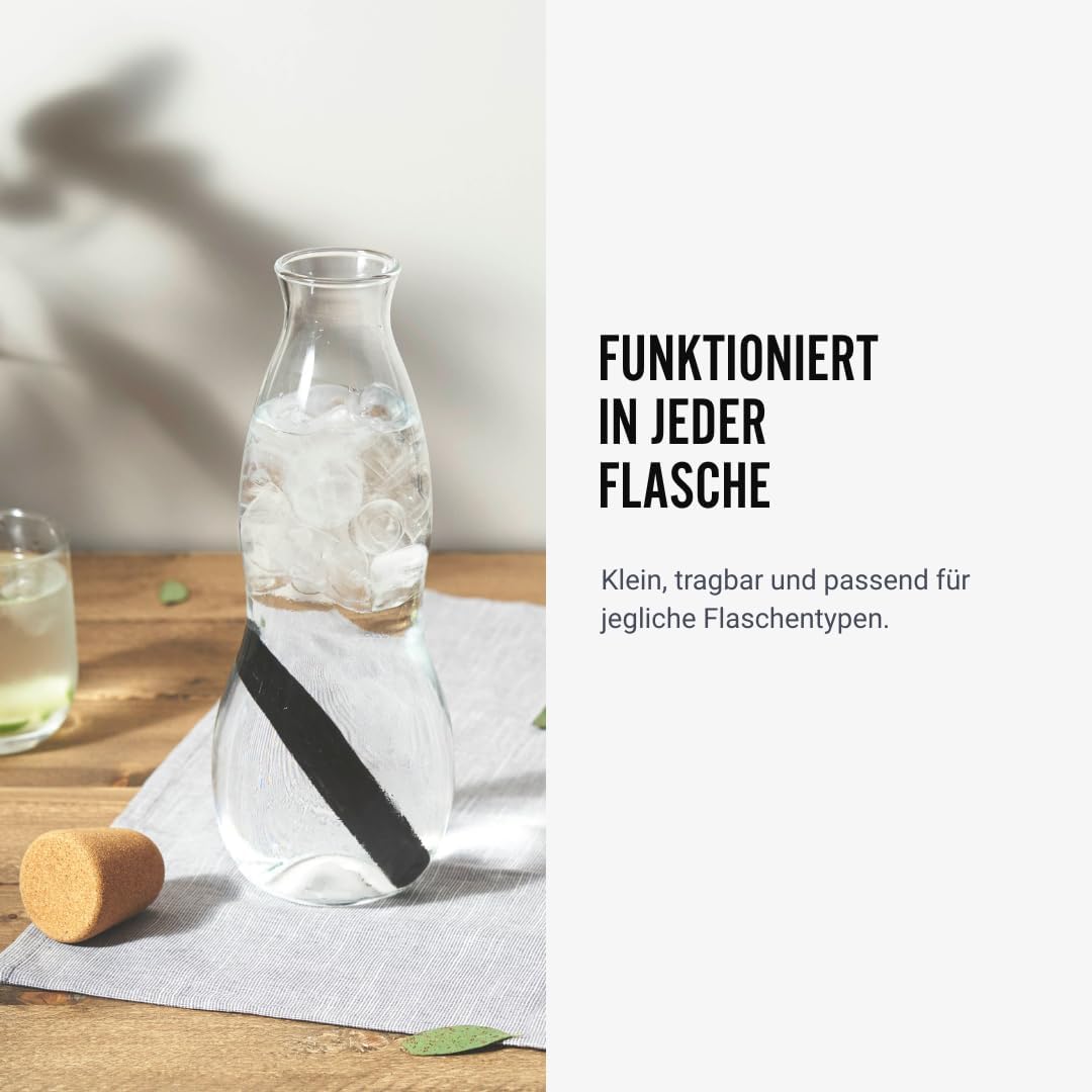 Black+Blum Kohle-Wasserfilterstäbchen | Aktivkohlefilter-Hydratation nach alter japanischer Tradition, 4 Stück, Haltbarkeit je 6 Monate, Holzschwarz – Bild 5