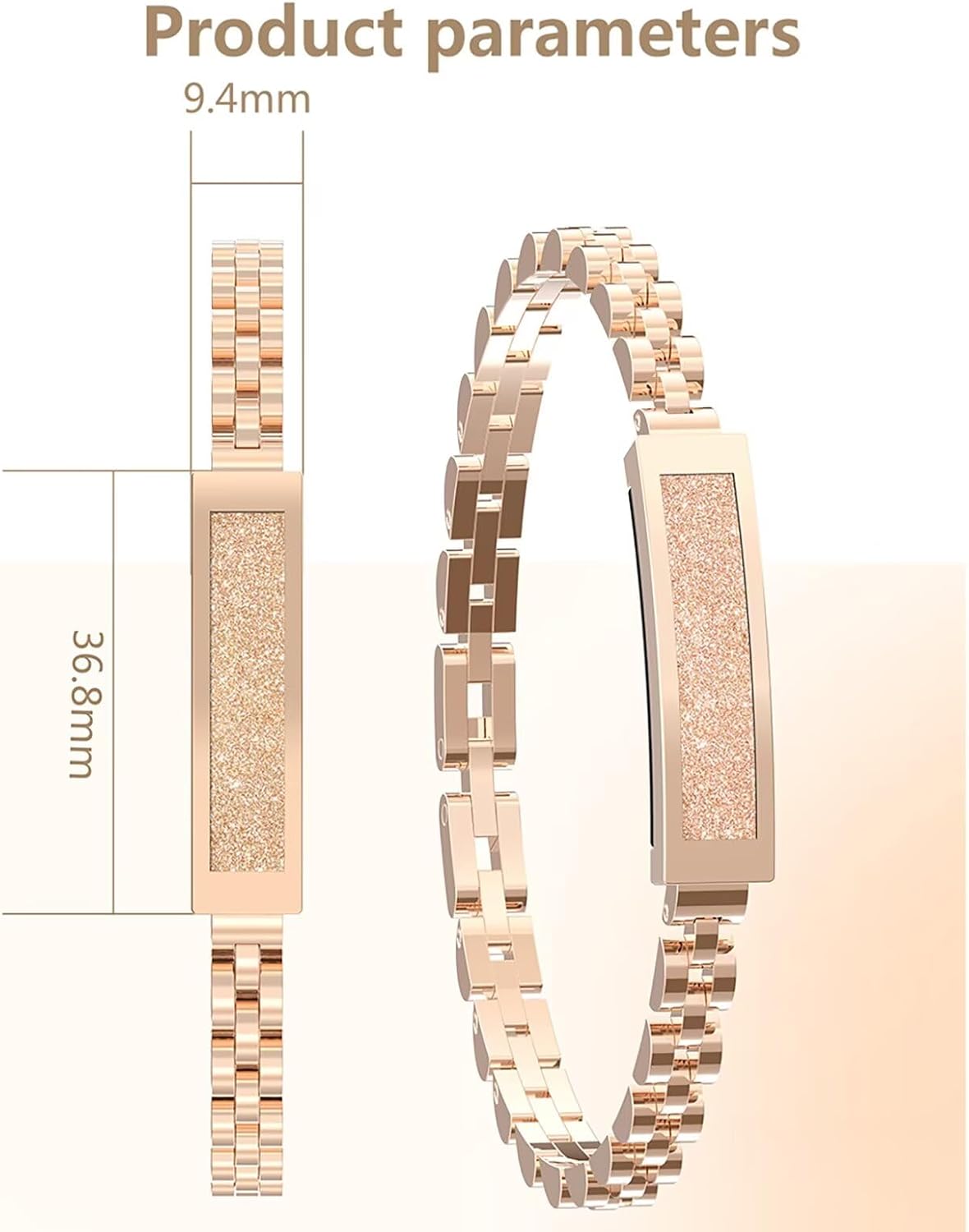 Fitness-Armband Damen, elegant, Smart-Armband, schmal, Schrittzähler, Damenschmuck, Roségold, Silber, Armreif, Fitness-Tracker ohne App und Handy, Schlaf-Tracker, Herzfrequenzmesser, Fitness-Armband – Bild 7