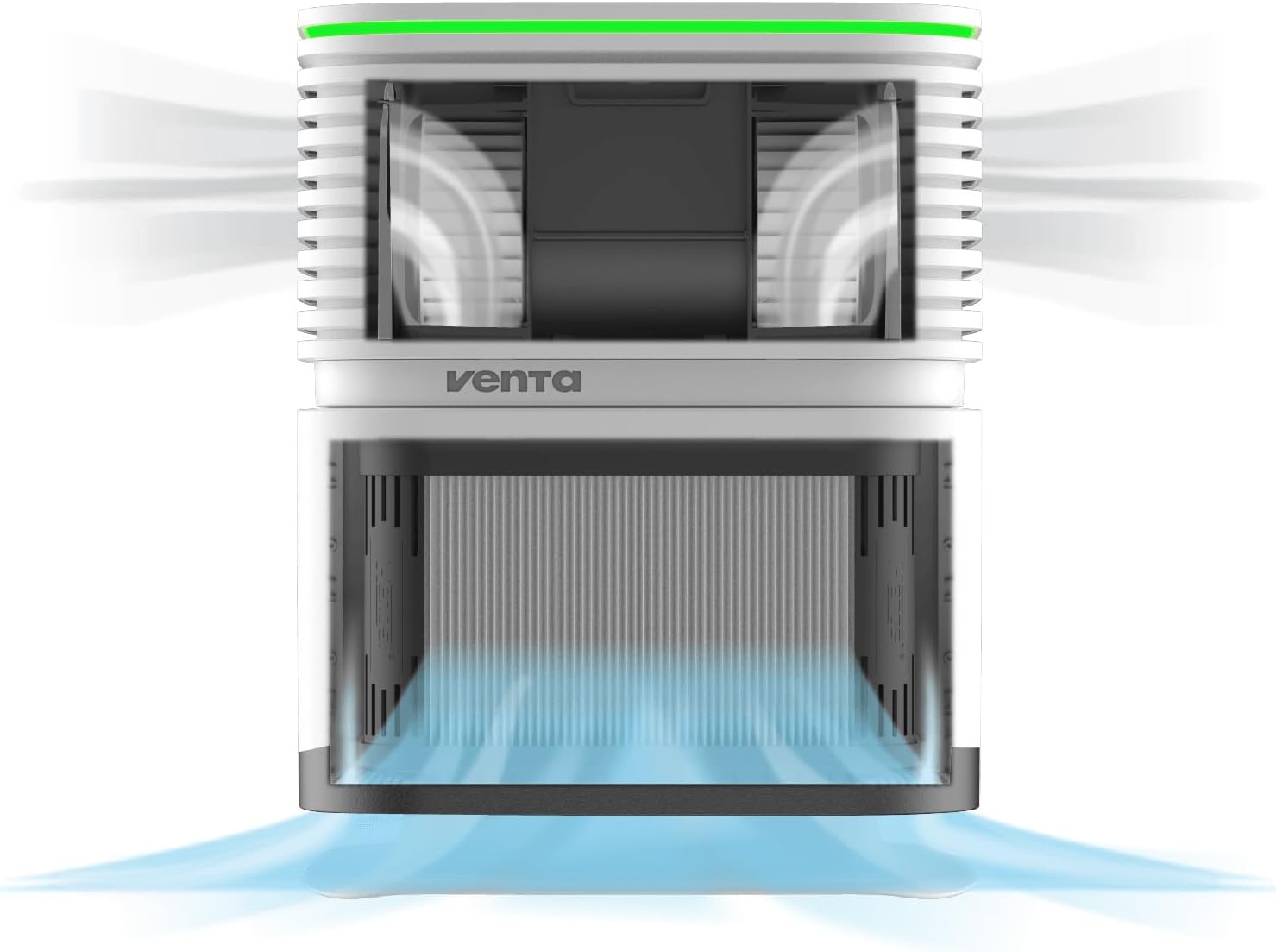 Venta Luftreiniger AP730, 22 dB (SPL), 4 W, CADR 320 m³/h, dreifache Reinigung, H13-Filter: 99,97 % Feinstaub, Viren, Allergene, Aktivkohlefilter: Schadgase, 75 m²/187,5 m³, App- und Sprachsteuerung – Bild 4