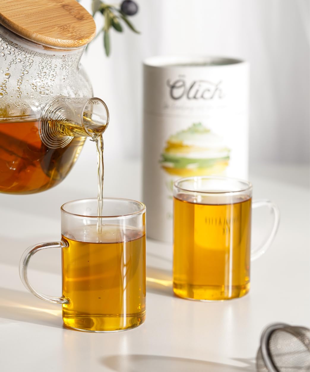 Ölisch Premium Olivenblättertee I Olivenblättertee ohne Koffein, reich an Antioxidantien I Olivenblätter aus eigenem Anbau, mildes Aroma, 180 g – Bild 4