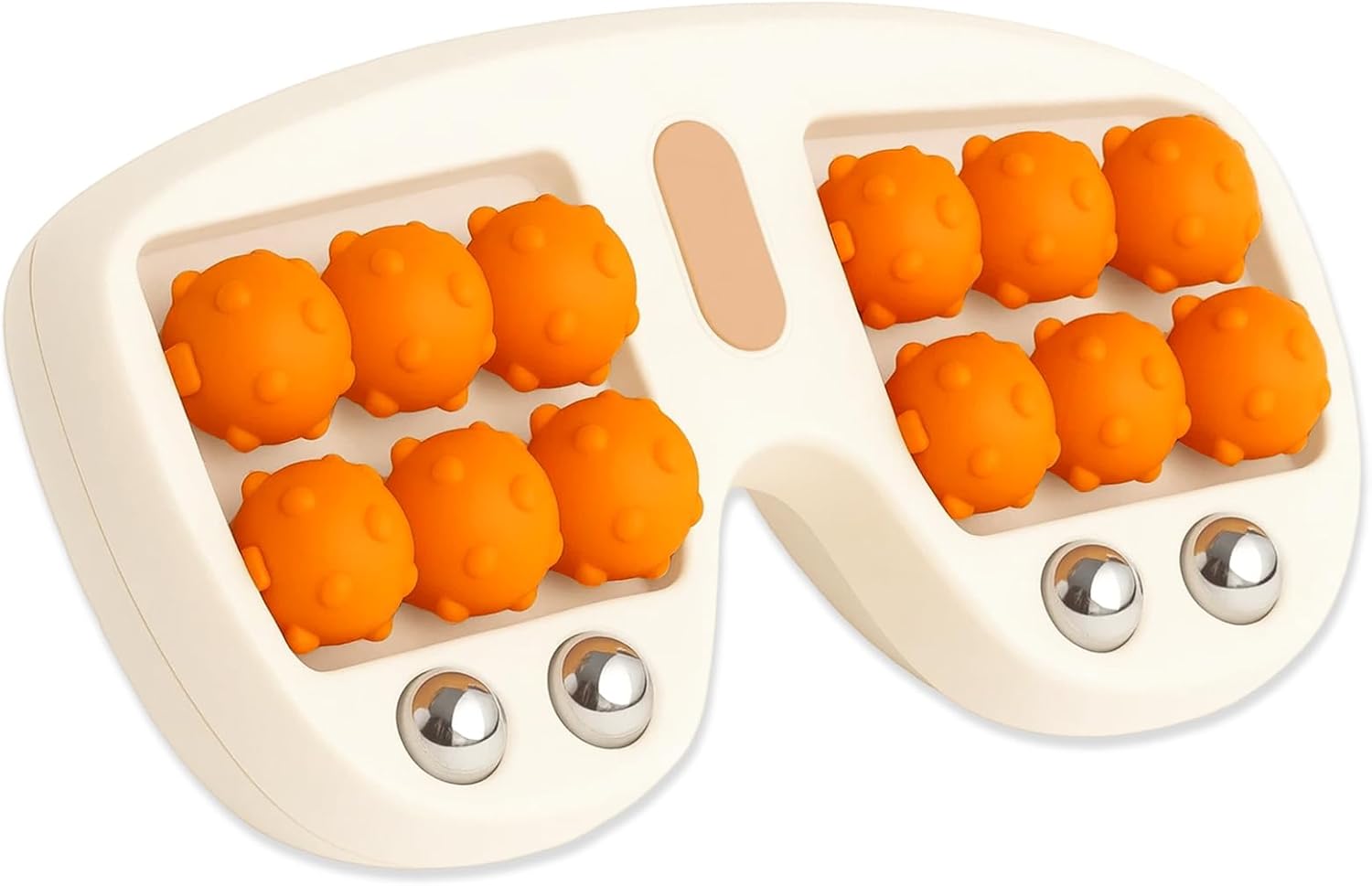 Fußmassageroller, orangefarbener therapeutischer Faszienroller für die Fußmassage, Fersensporn-Massagegerät und Faszienroller am Fuß, ideal für Fußpflege und Entspannung
