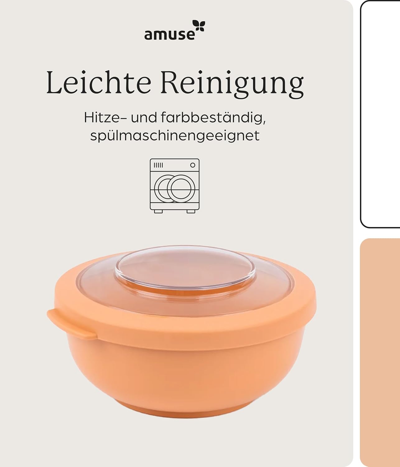 Amuse Tylla Lunchbox für Erwachsene (700 ml) | Luftdichte Frischhaltedosen mit Deckel | Meal-Prep-Box | BPA-freie Lunchbox, mikrowellengeeignet | Salat-To-Go-Box | Lunchbox | Behälter zum Einfrieren – Bild 5
