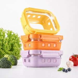 QuaLife Glas-Lunchbox-Set 3 x 640 m...