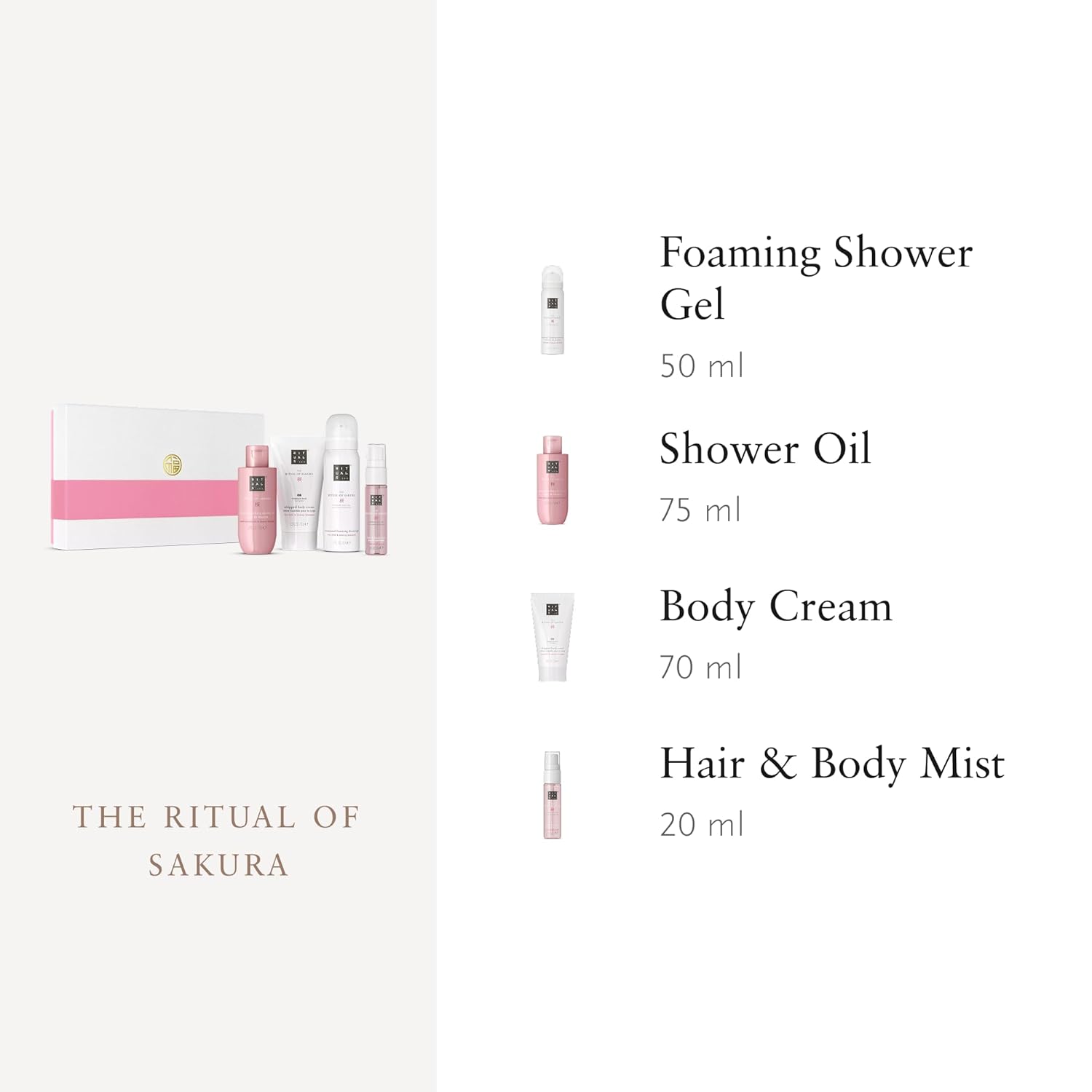 RITUALS The Ritual of Sakura Kleines Geschenkset – Vier Kirschblüten- und Reismilch-Hautpflegeprodukte – Bade-Geschenkbox für ein belebendes Pflegeerlebnis – Bild 3