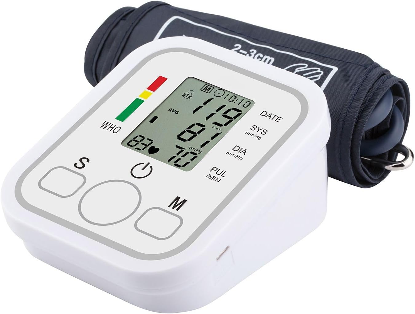 Oberarm-Blutdruckmessgerät – Blutdruckmessgerät mit großer Manschette – digitales Oberarmmessgerät, USB wiederaufladbar | Arrhythmieerkennung, 2 x 99 Speicherplätze für 2 Benutzer | Ideal für den Heimgebrauch