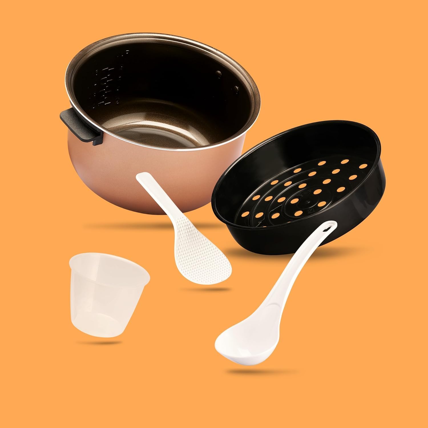 REISHUNGER Digitaler Reiskocher und Dampfgarer Schwarz | 1,5 Liter für 8 Personen | Warmhaltefunktion, Timer und Premium-Innentopf | Multikocher, 12 Programme, 7-Phasen-Technologie – Bild 13