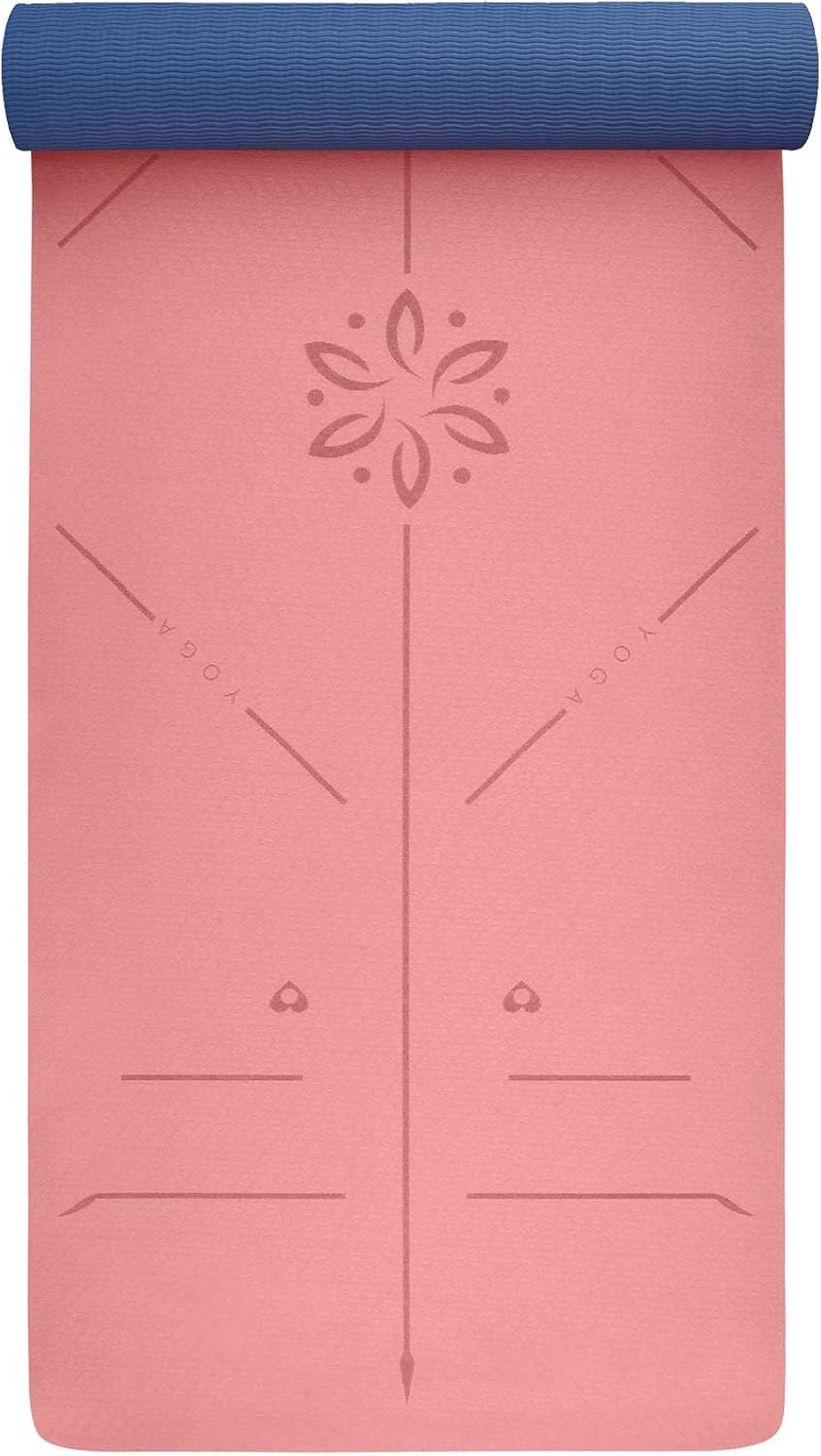 YOGATI Yogamatte, rutschfest, schadstofffrei, mit Tragegurt, Yogamatte mit Ausrichtungslinien, ideale Yogamatte zur Verwendung als Gymnastikmatte, Sportmatte, Fitnessmatte, Yogamatte – Bild 2
